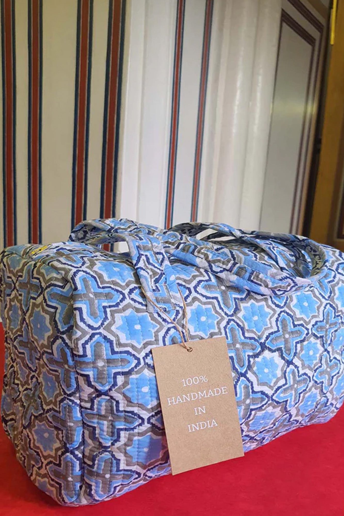 Bag Duffle Blue Abstract