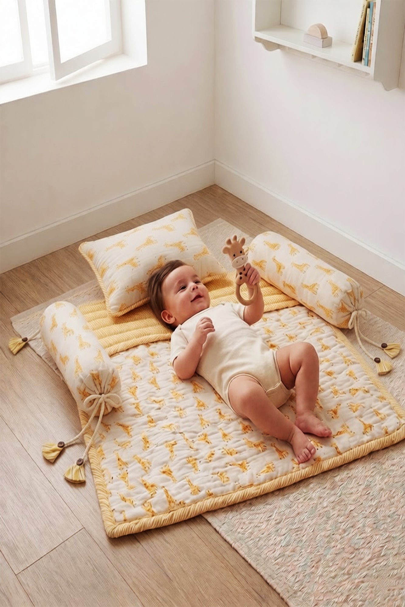 Yellow Giraffe Bed Set