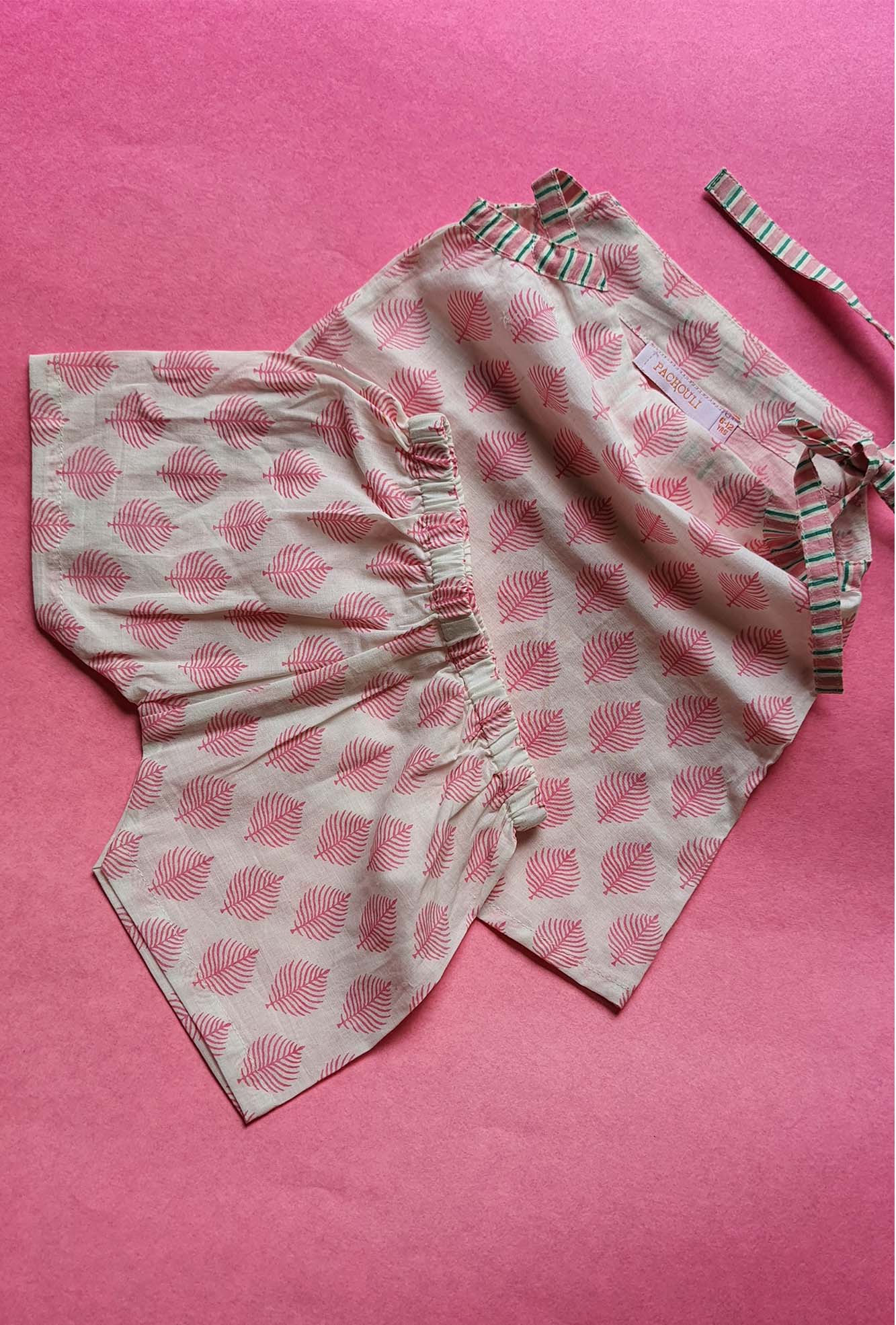 Blush Fir Dori Top With Shorts