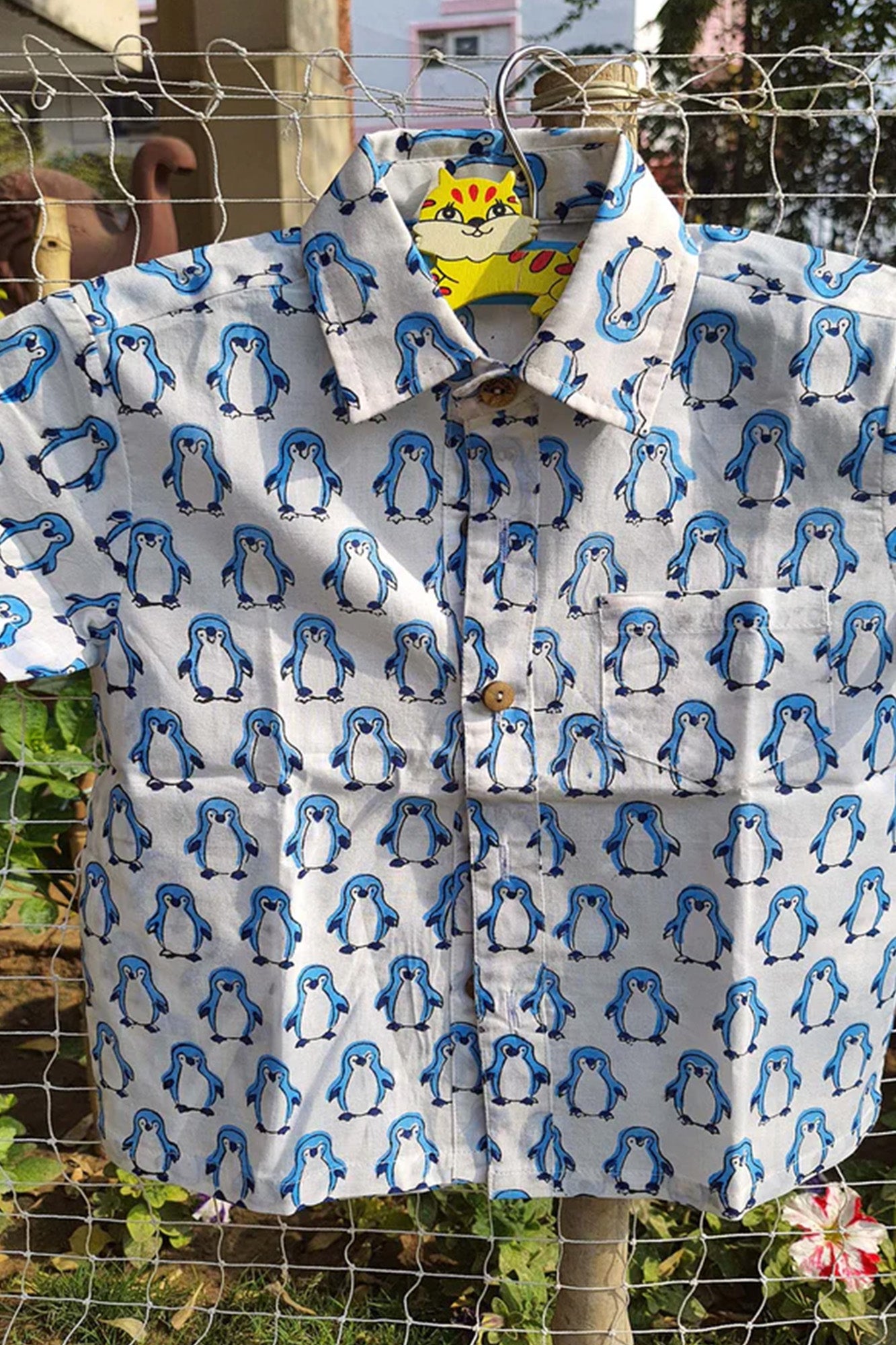 Shirt Boy Penguin Blue