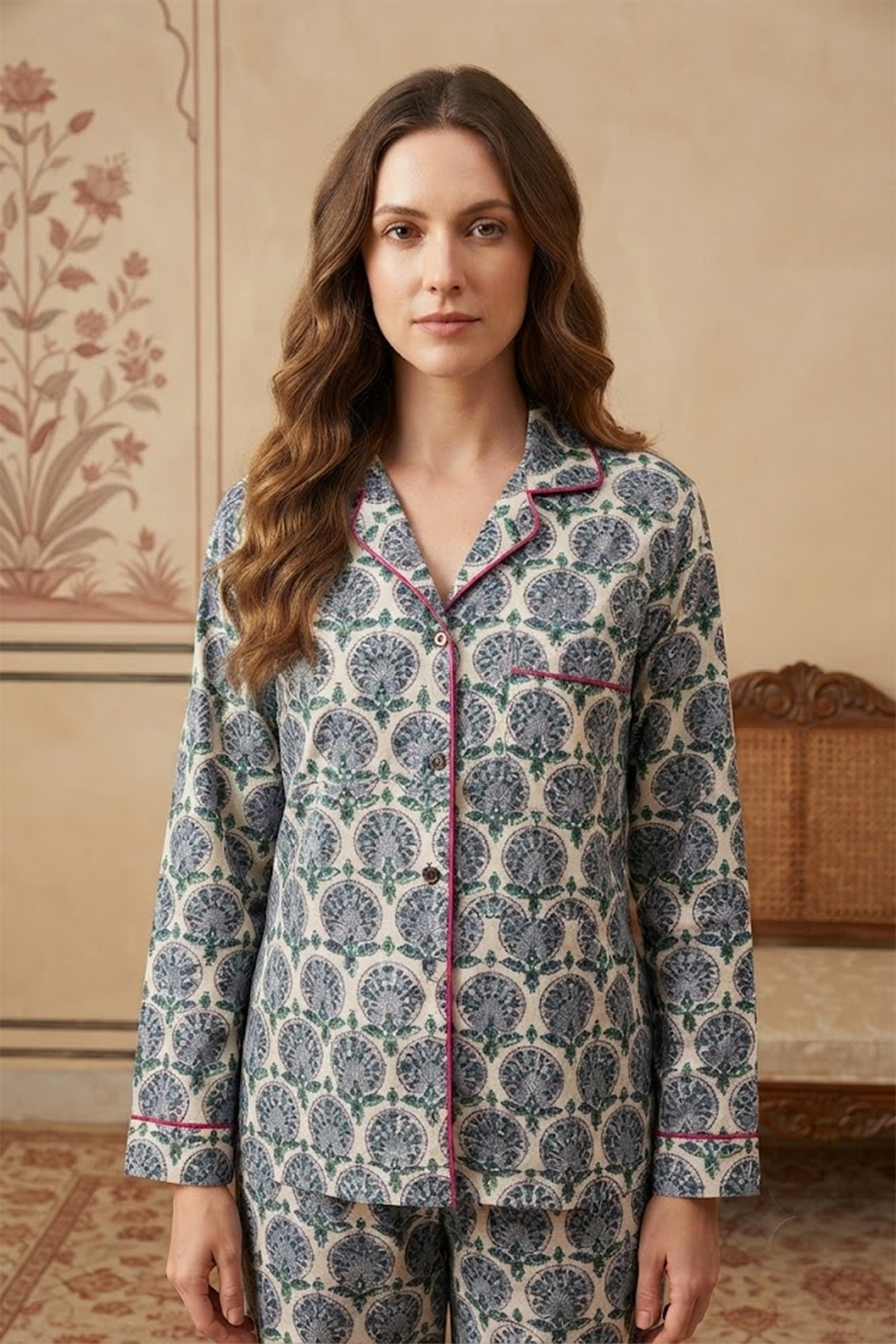 Blue Shrine Night Suit