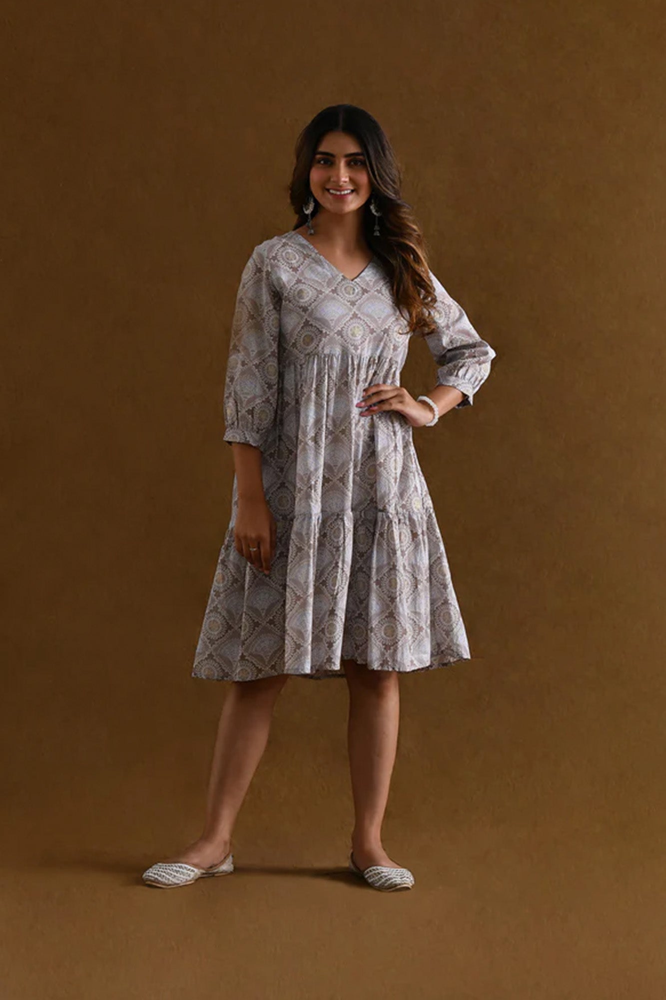 Nature-wood Tier Dress