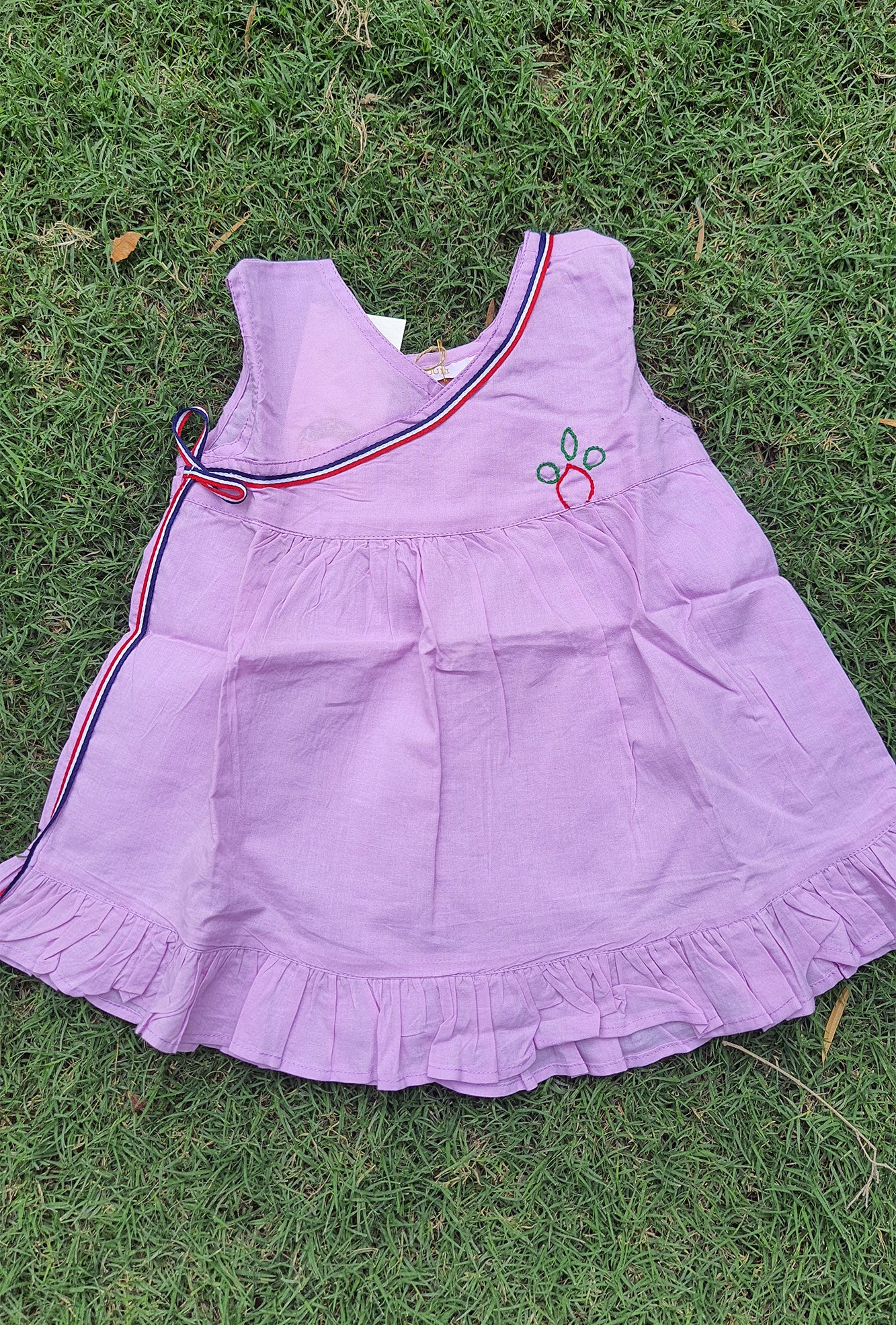Infant Girl Frock Embroidered Purple
