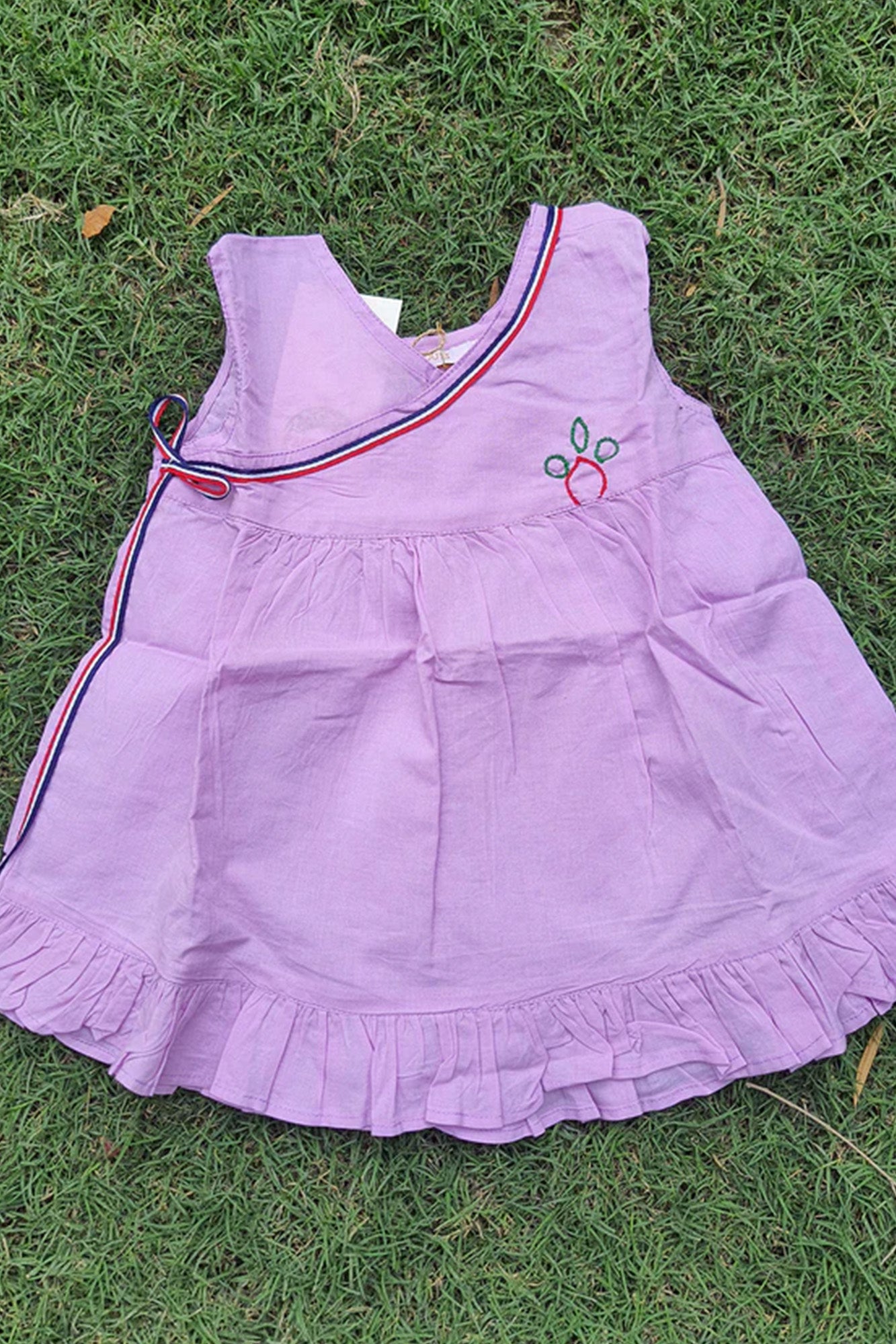 Infant Girl Frock Embroidered Purple