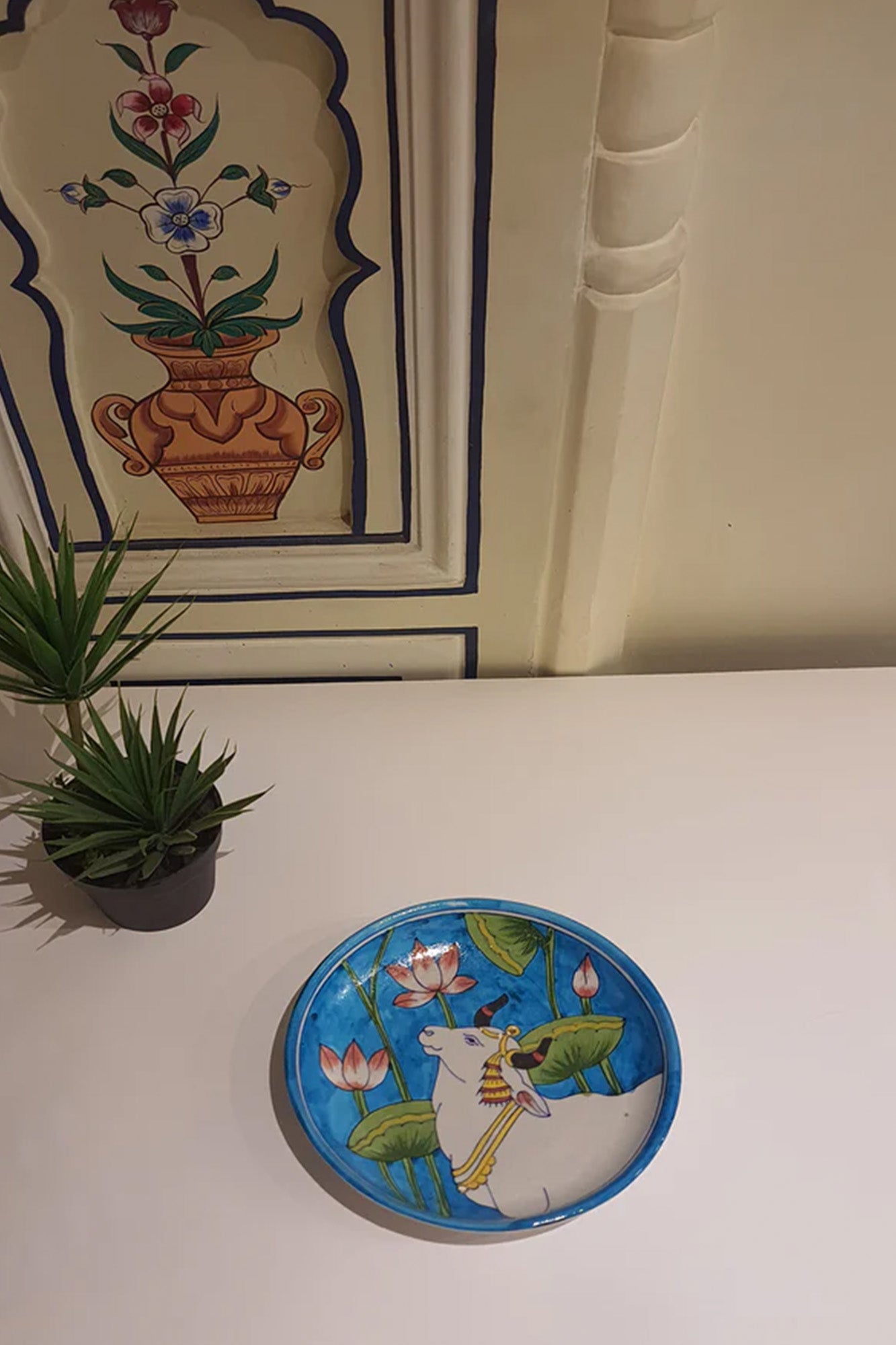 Plate Cow Ceramic