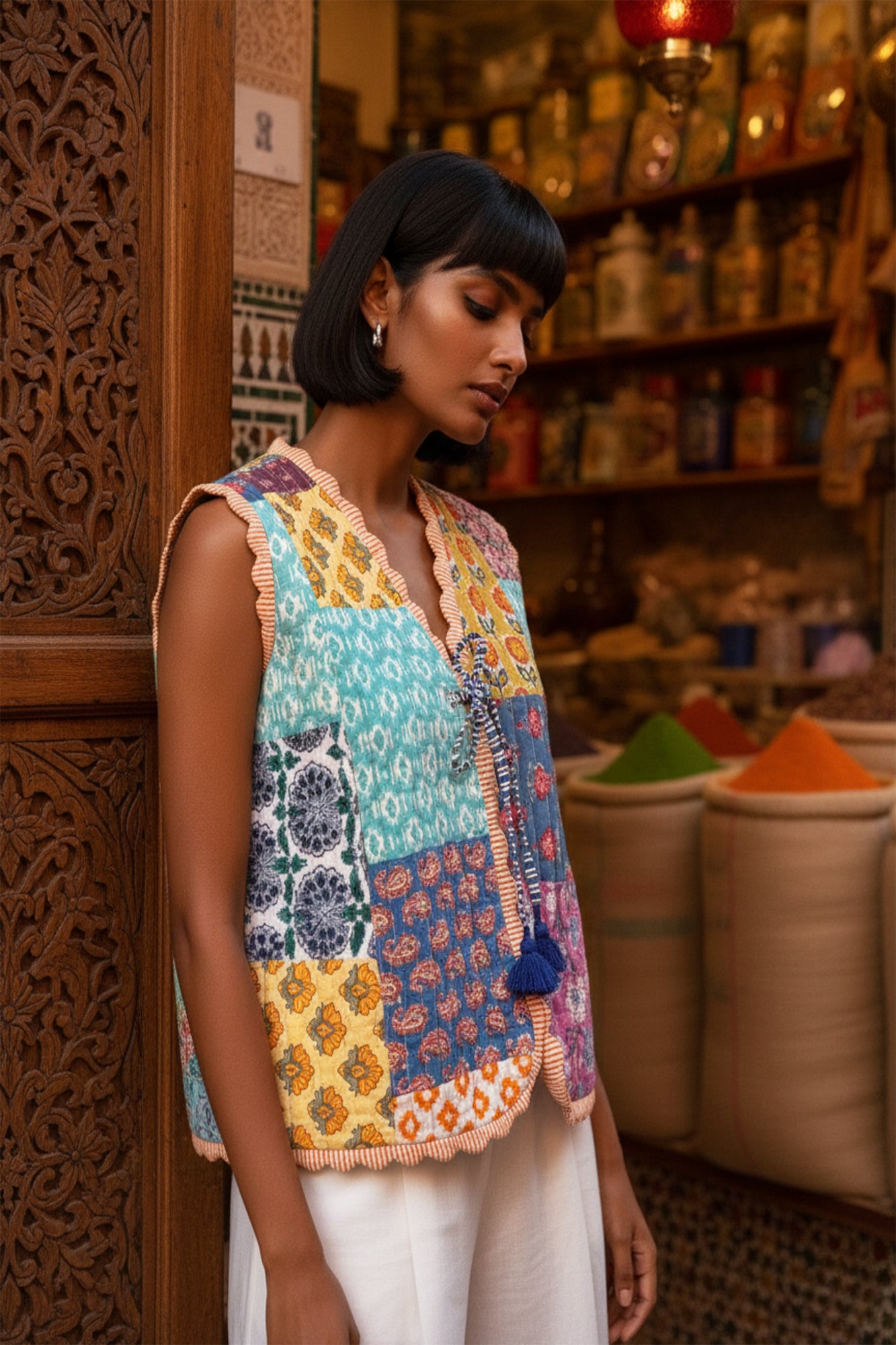 Jacket Short Quilted Patch