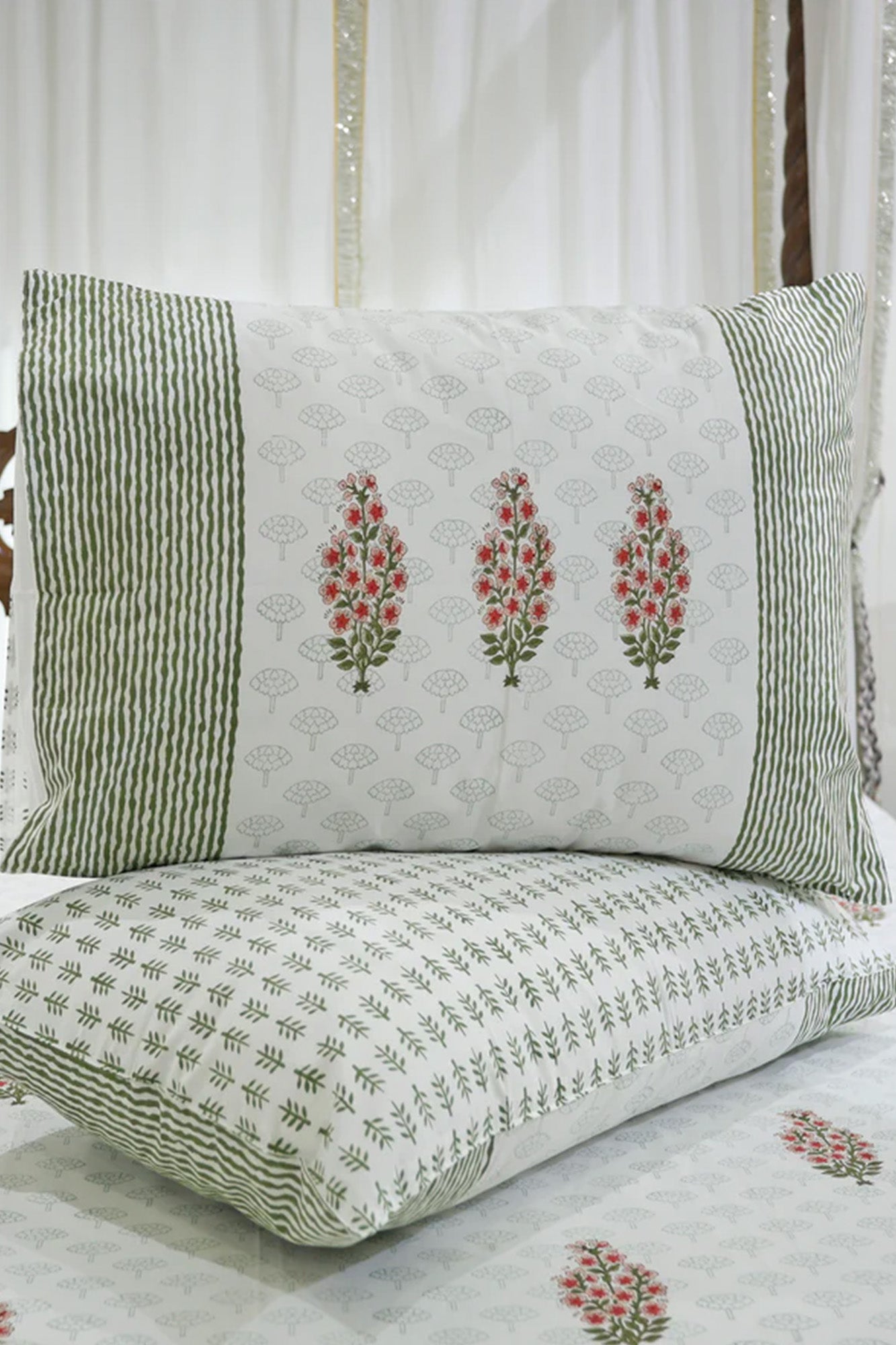 Mughal Green Bed Sheet