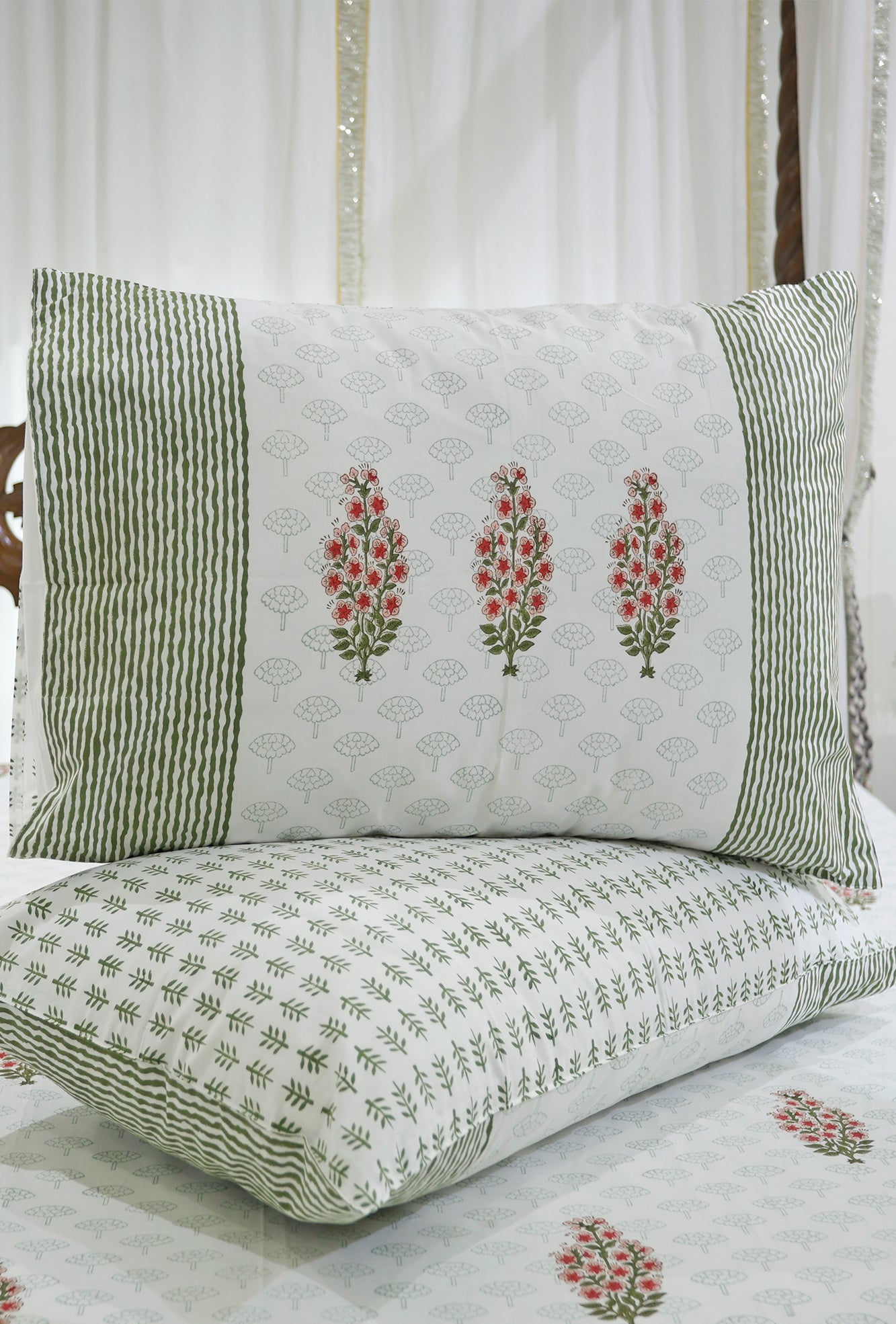 Mughal Green Bed Sheet
