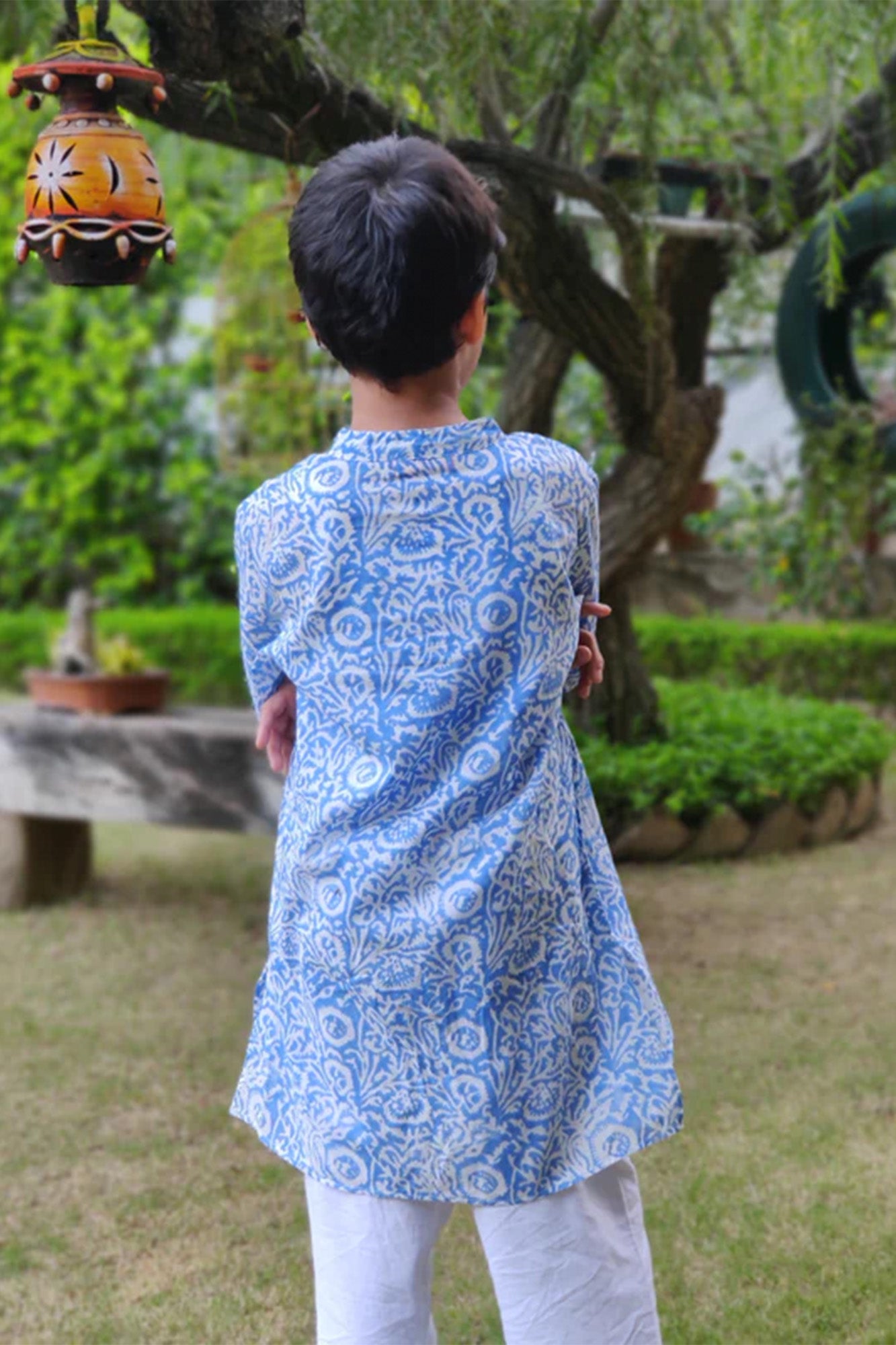Boys Jaal Blue Kurta