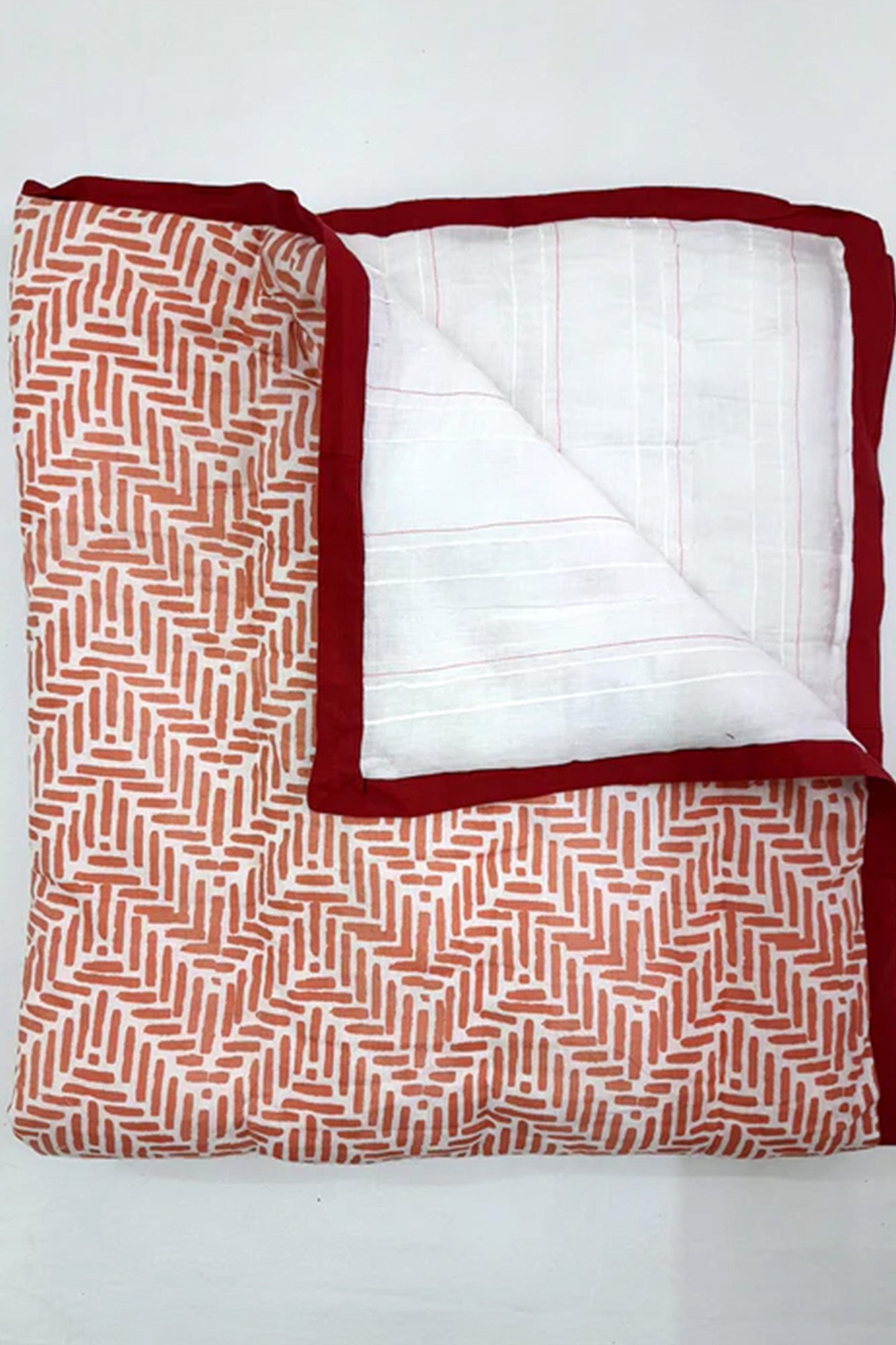 Baby Quilt-Peach Geometrical