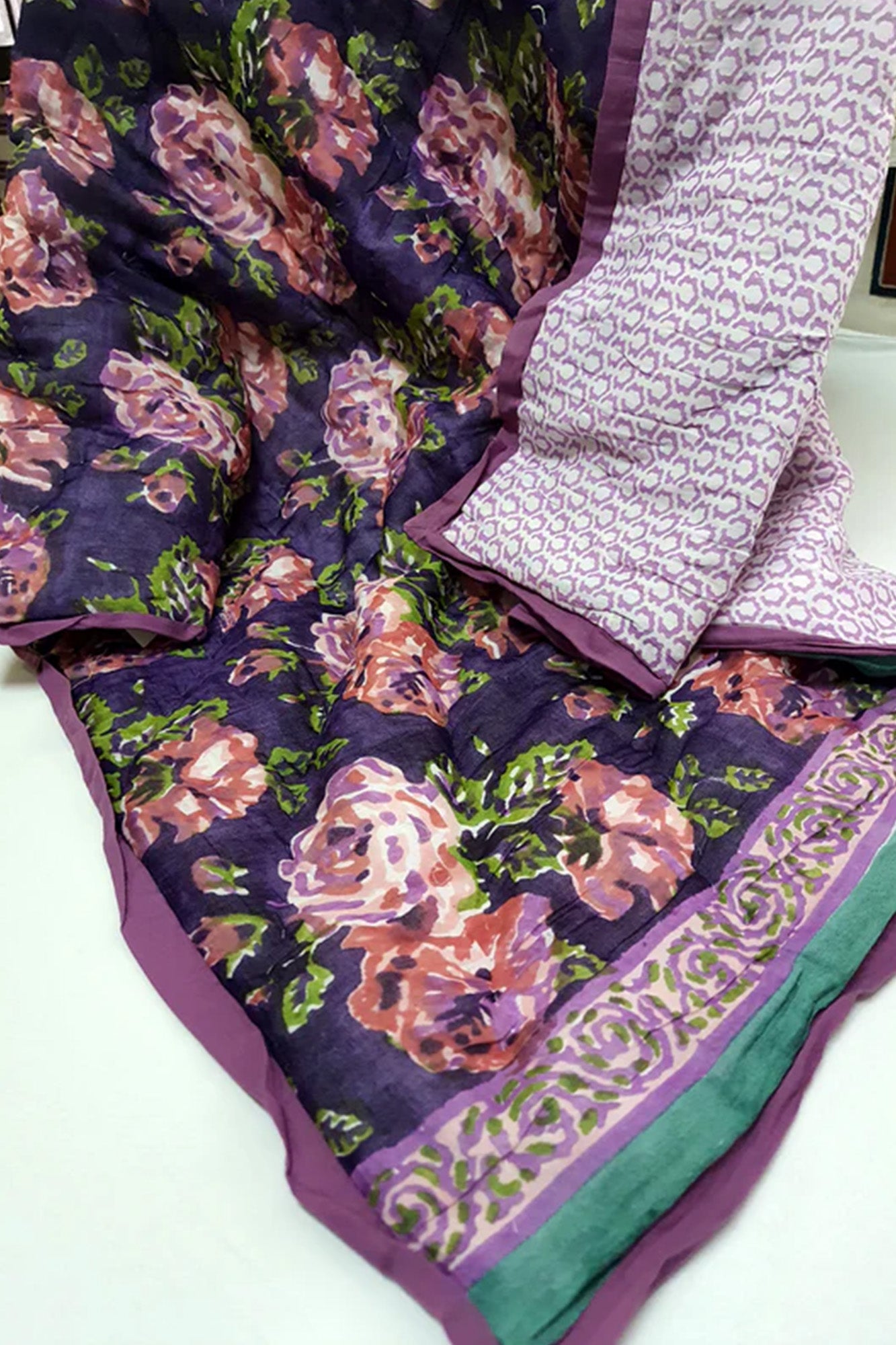 Baby Quilt-Purple Floral