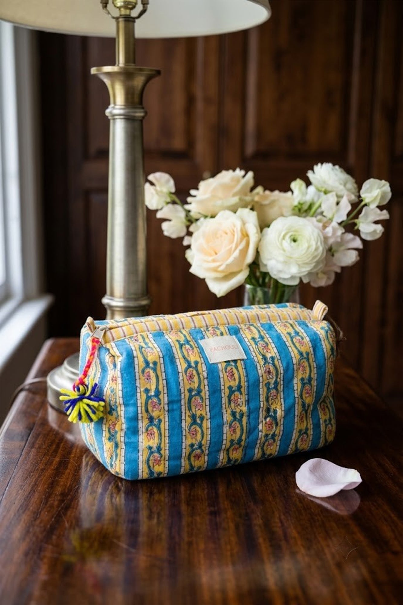 Stripy Flower Vine Pouch Set of 3