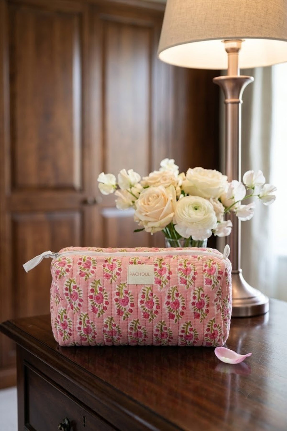 Pink Motifs Pouch Set of 3