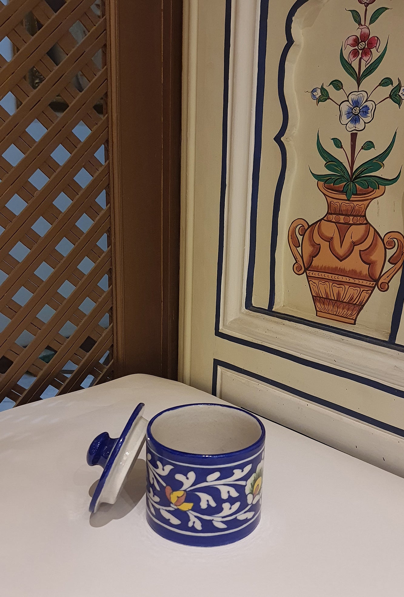Ceramic Jar Blue Indigo