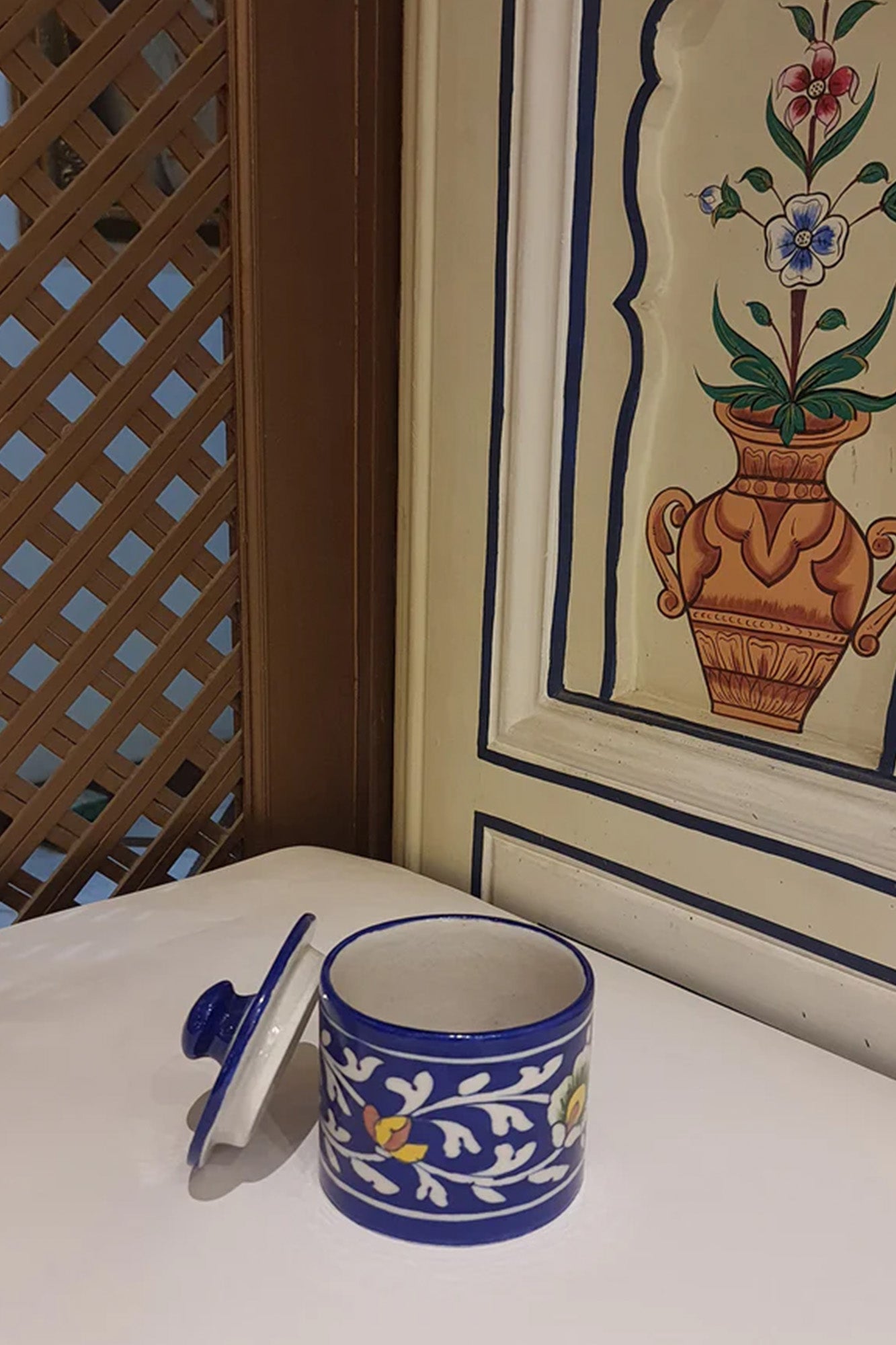 Ceramic Jar Blue Indigo