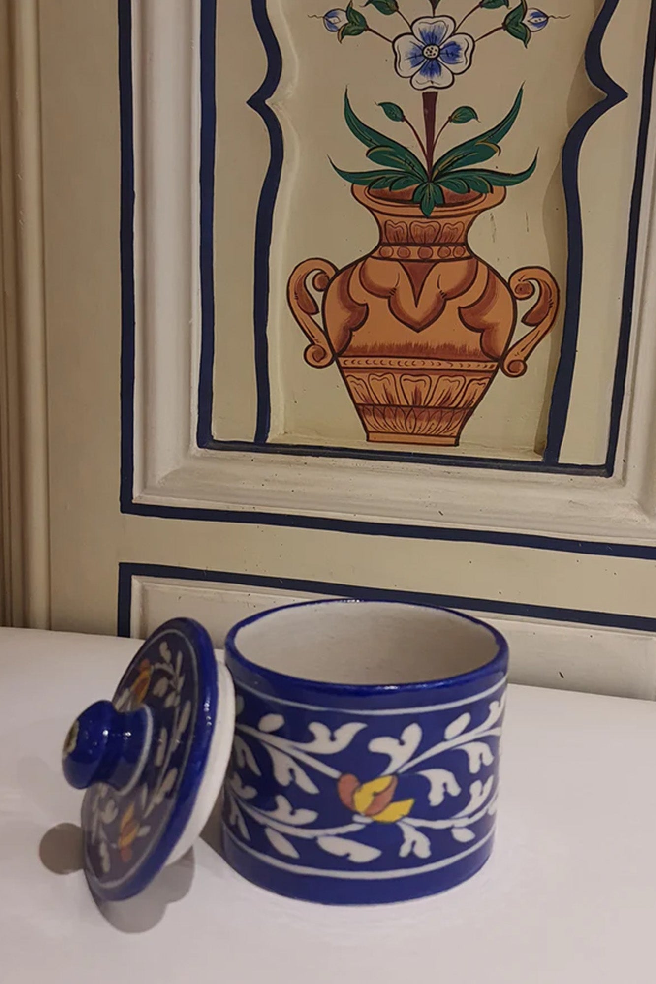 Ceramic Jar Blue Indigo