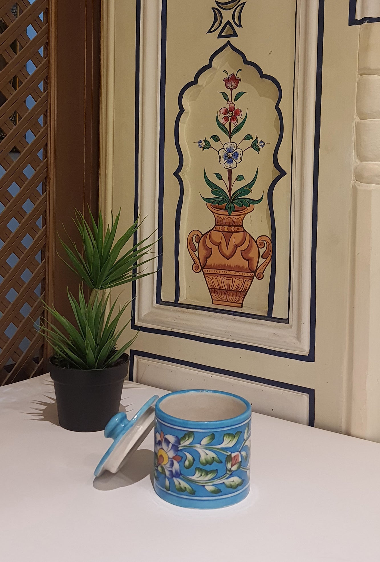 Ceramic Jar Sky Blue