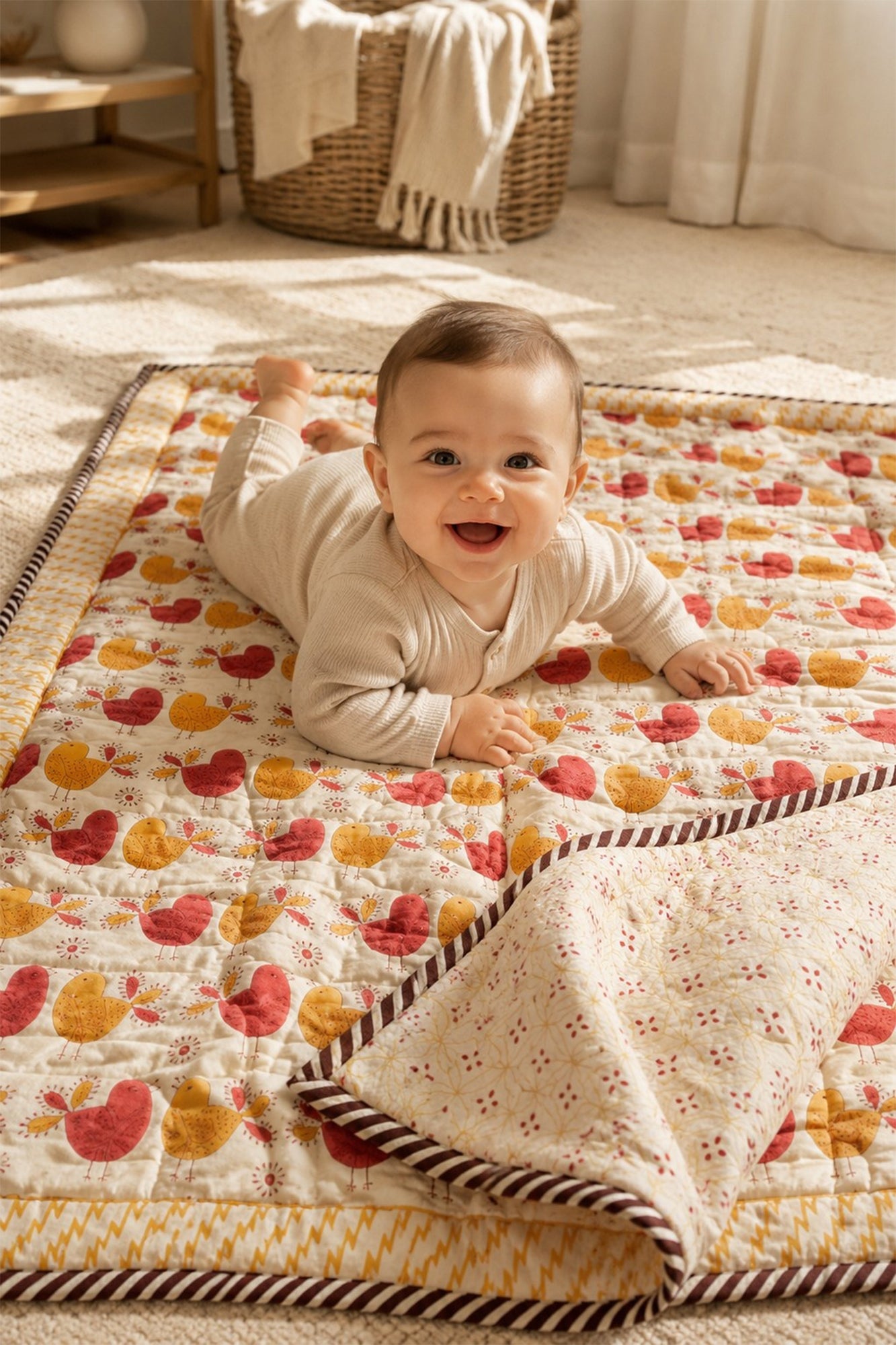 Chirpy Chicks Baby Quilt