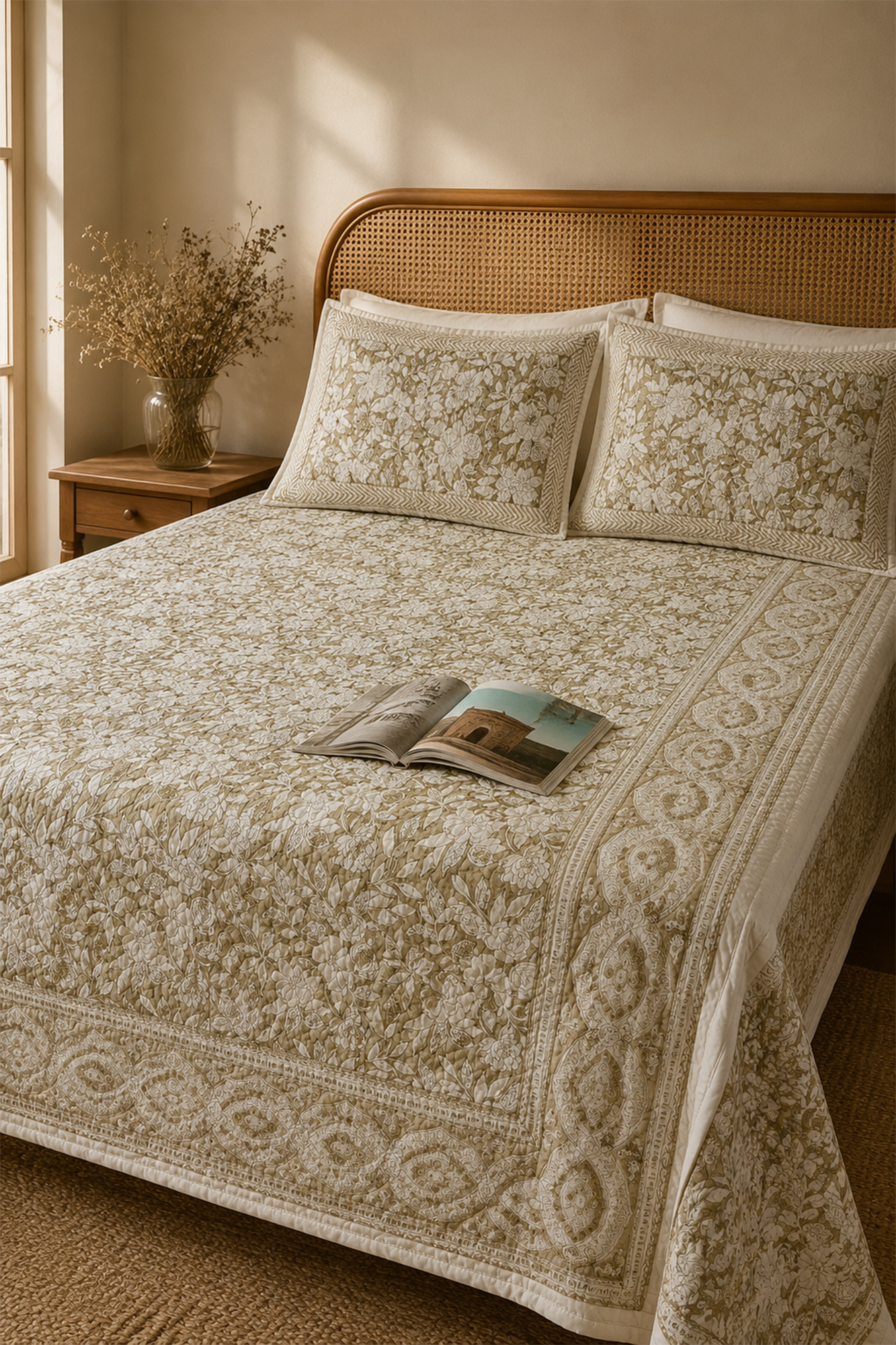 Myrtle Garden Bed Cover With 2 Pillow Covers