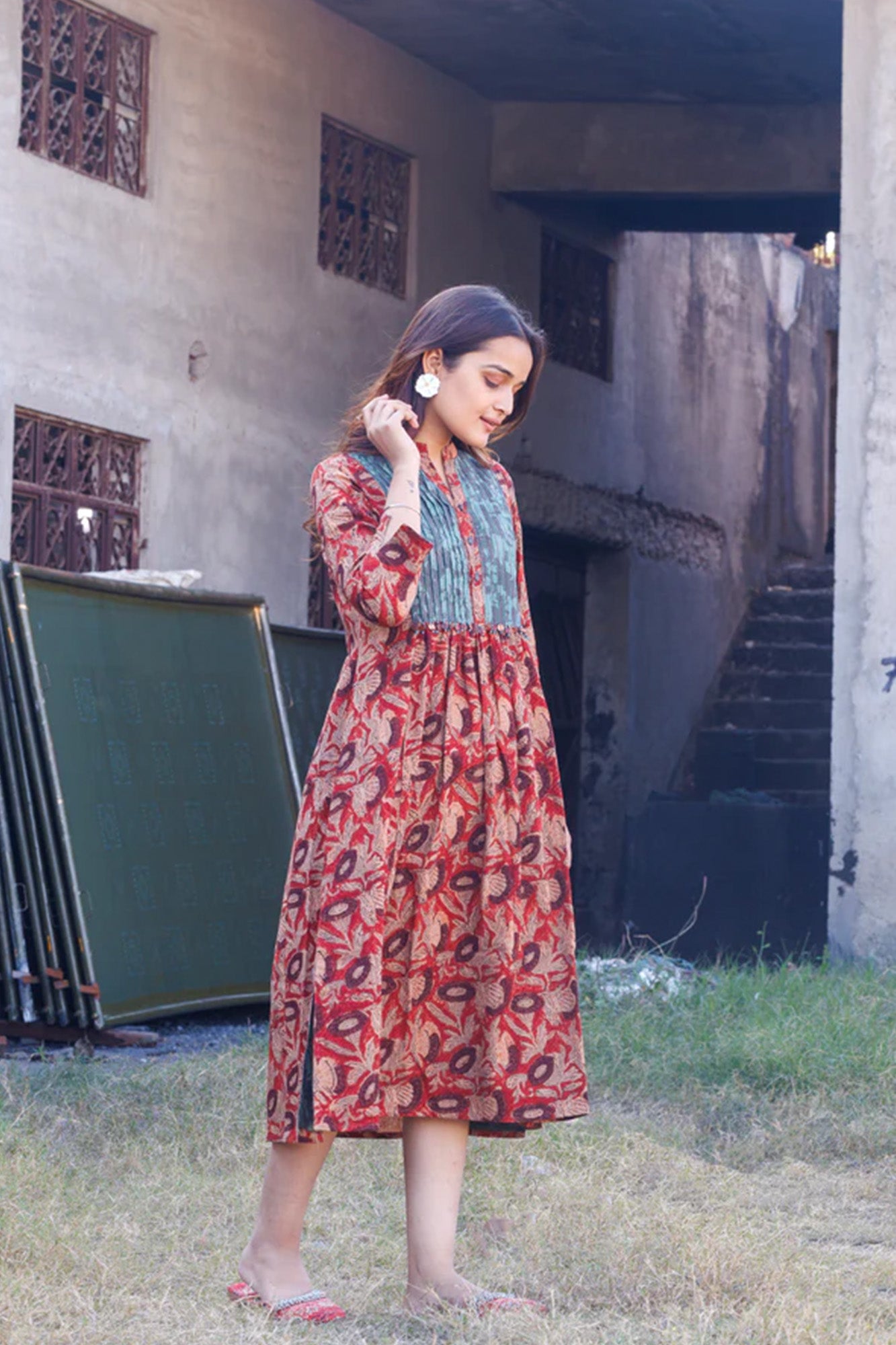 Maati Kalamkari Yoke Dress