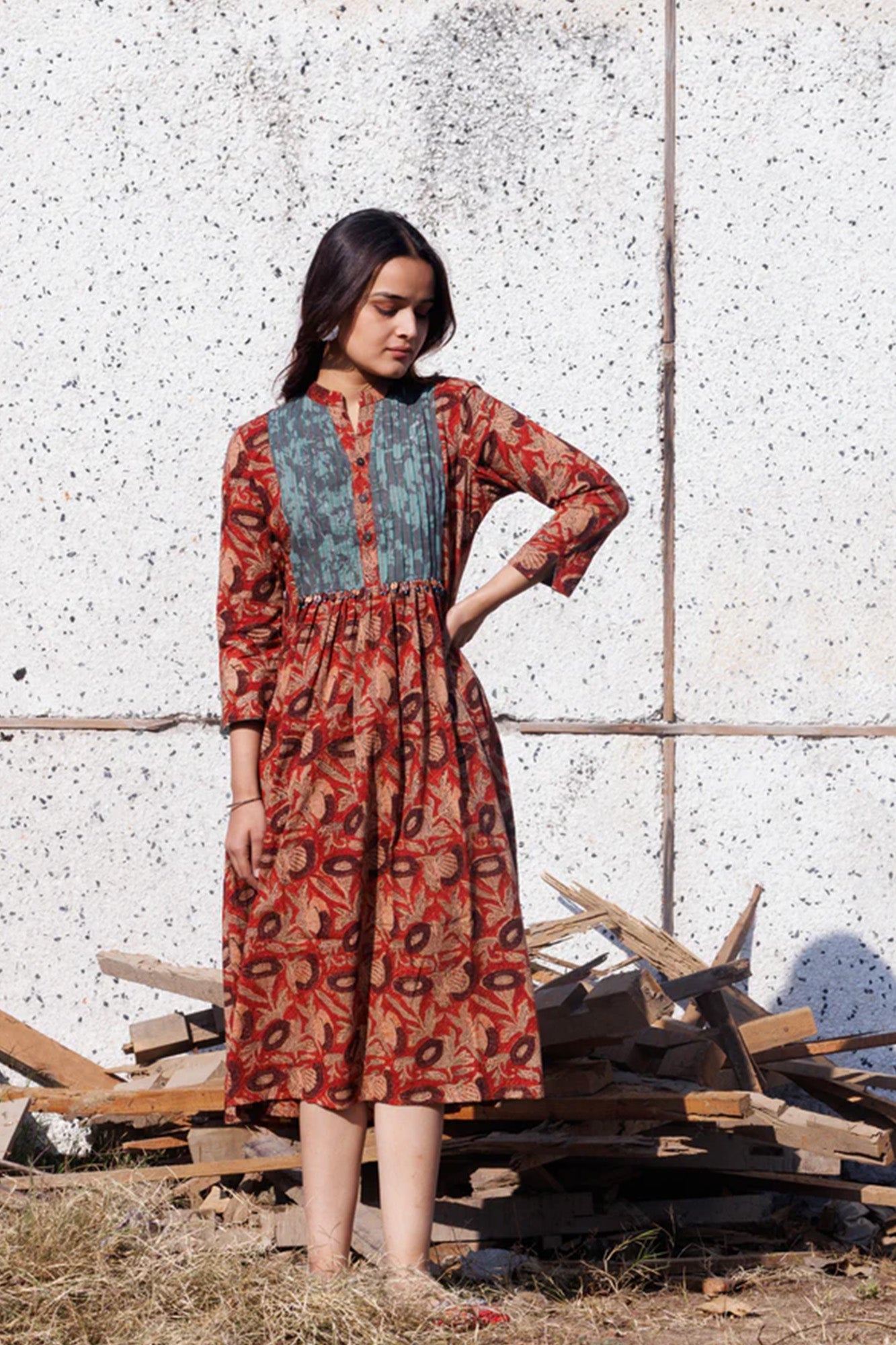 Maati Kalamkari Yoke Dress