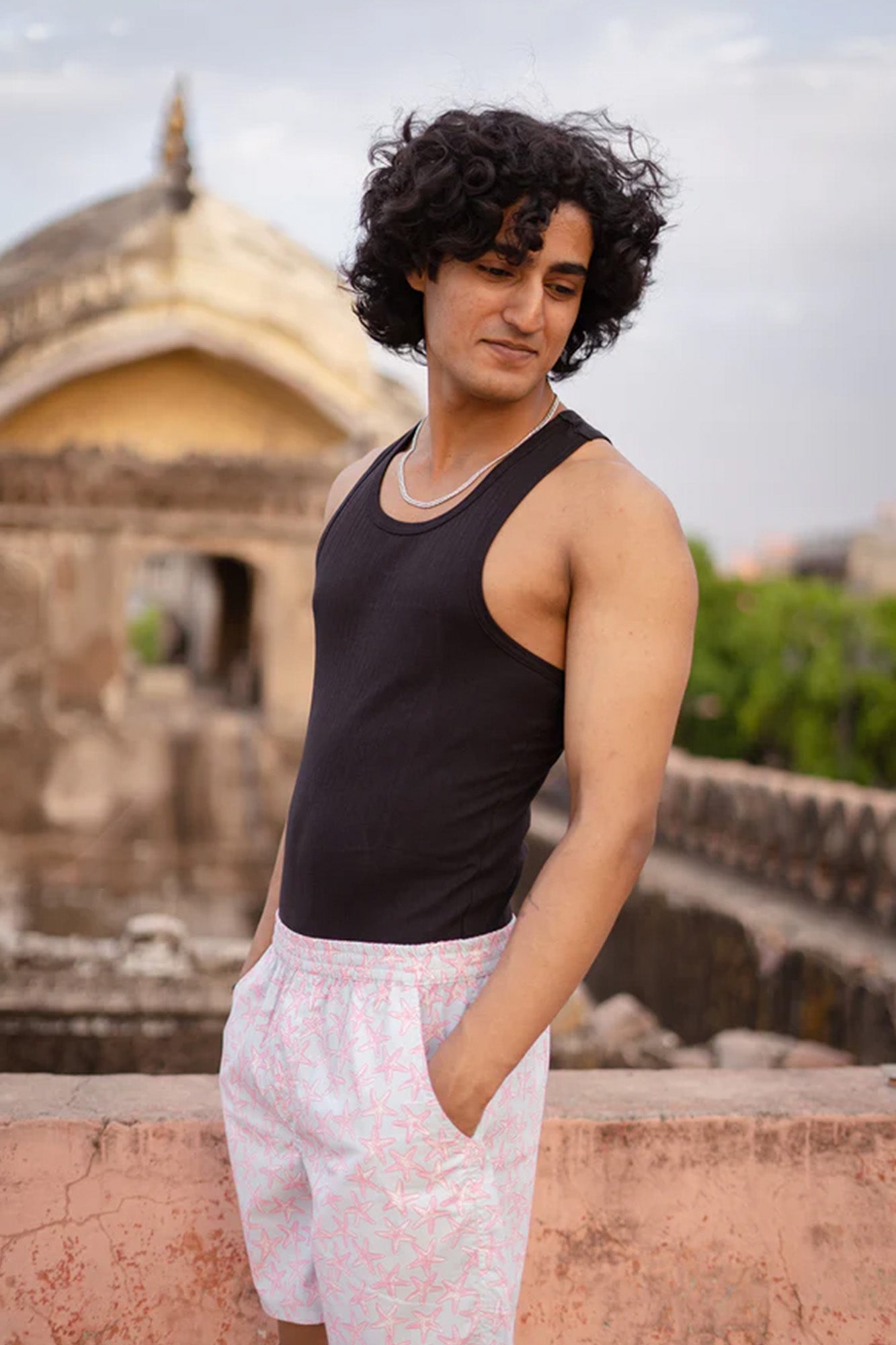 Pink Stars Men's Shorts