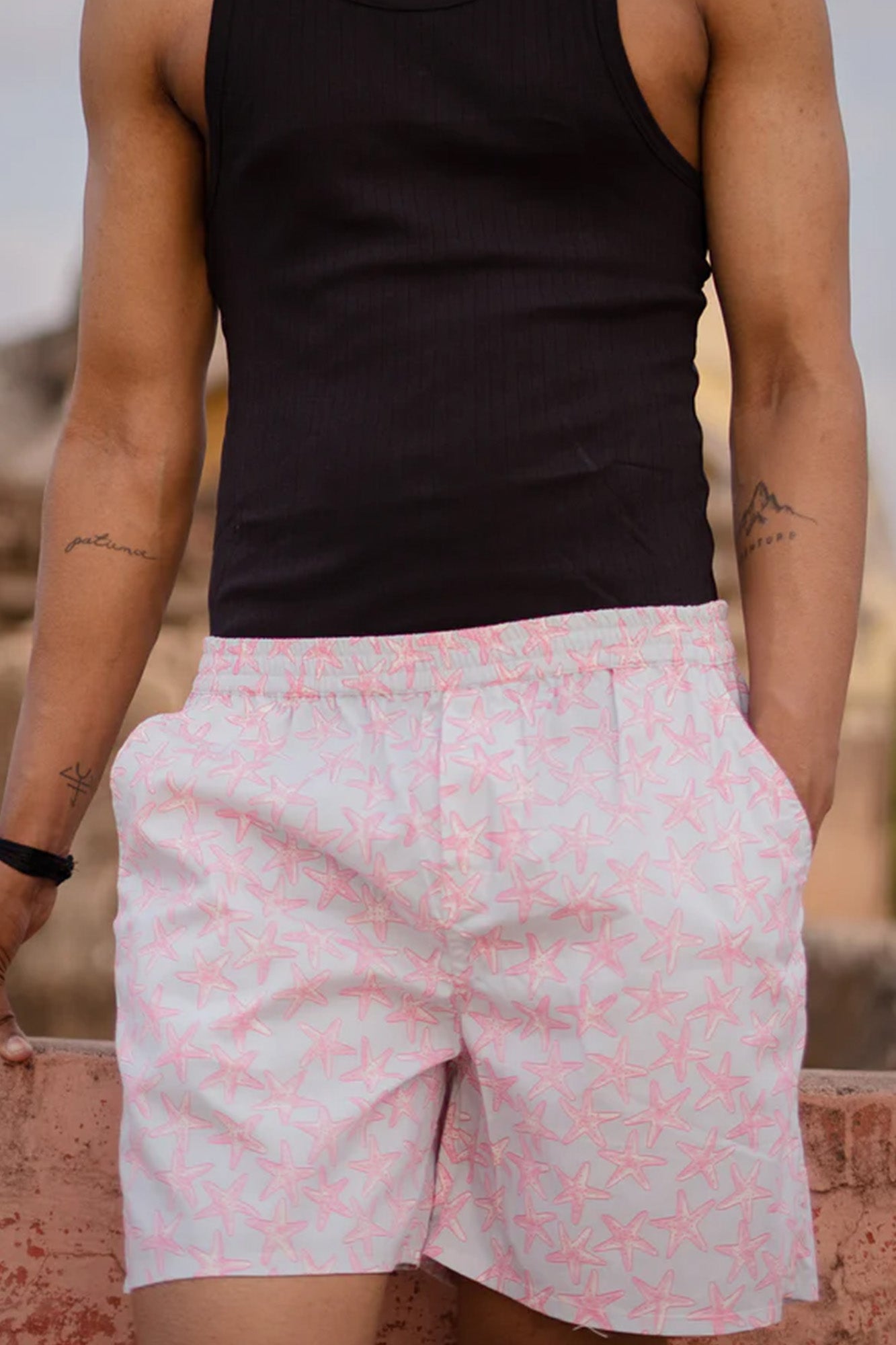 Pink Stars Men's Shorts