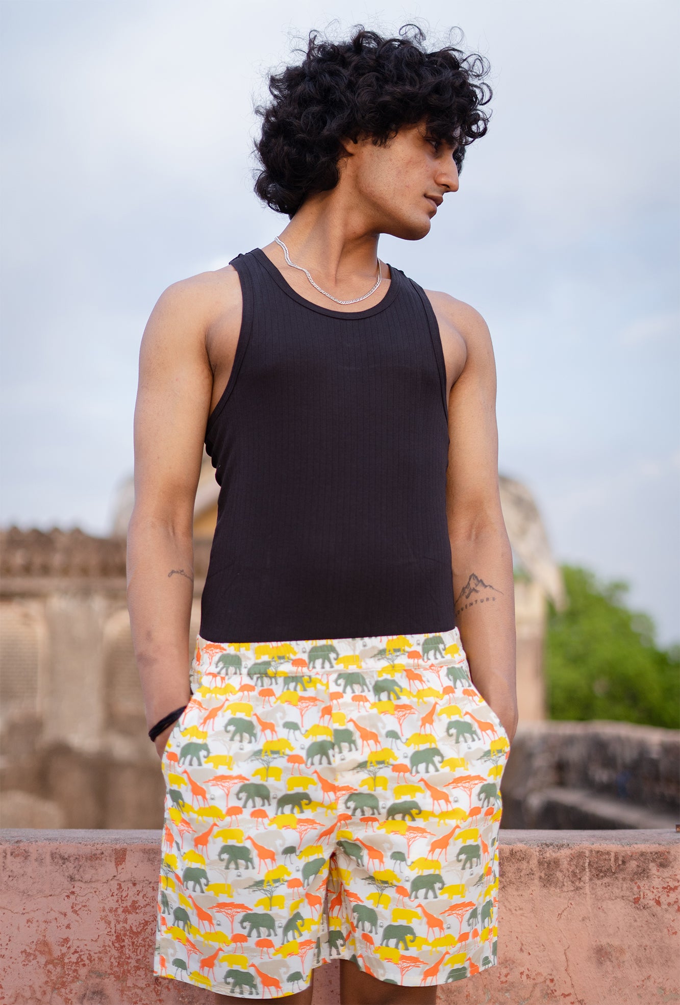 Multi Elephants Men's Shorts