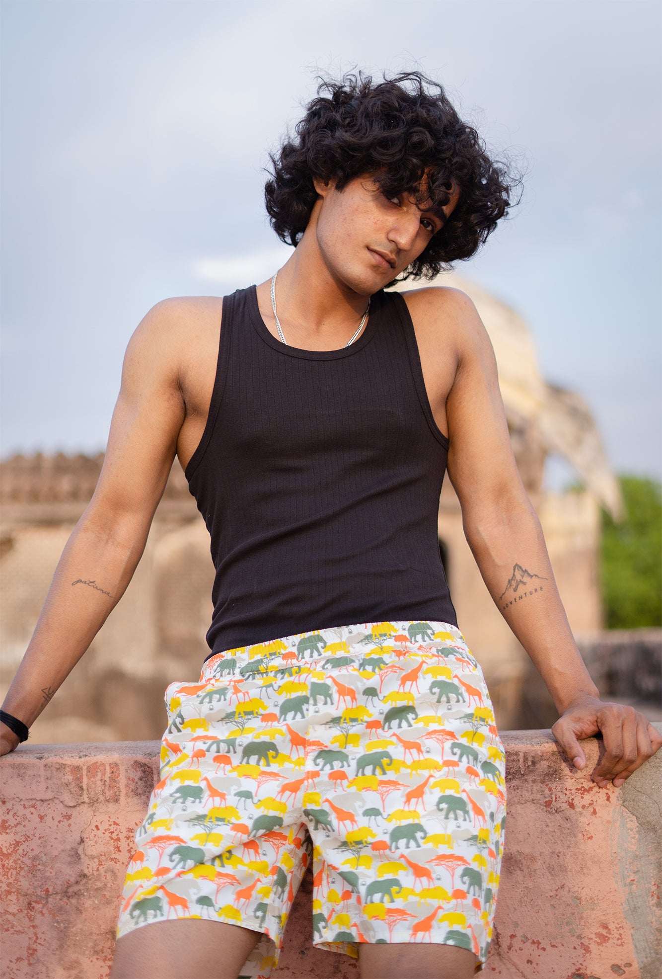 Multi Elephants Men's Shorts
