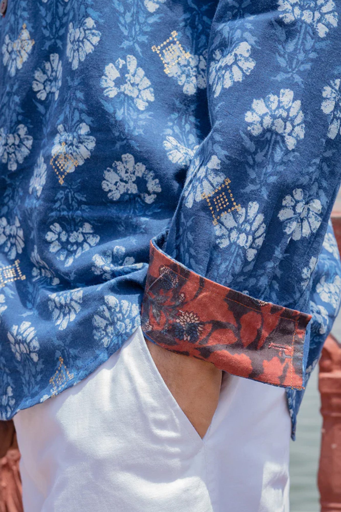 Jal Tarang Indigo Full Sleeve Shirt