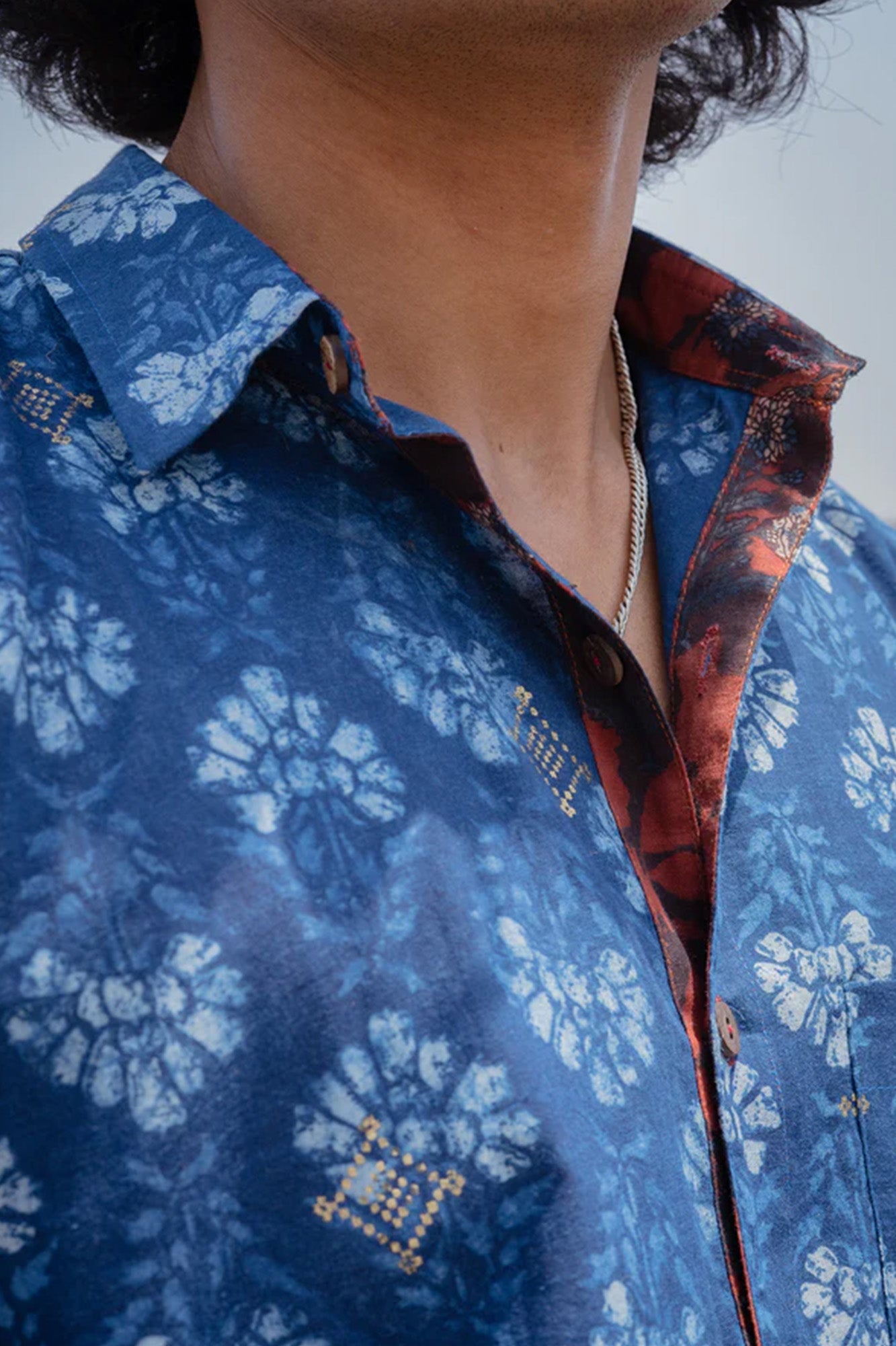 Jal Tarang Indigo Full Sleeve Shirt