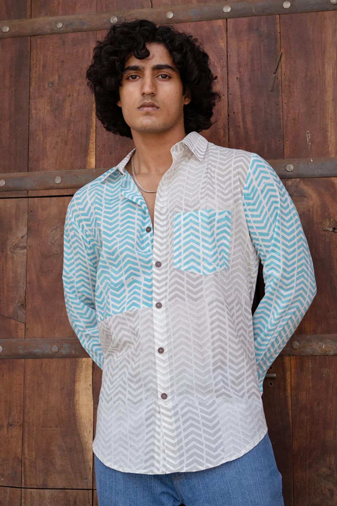 Geometric Play Full Sleeve Shirt