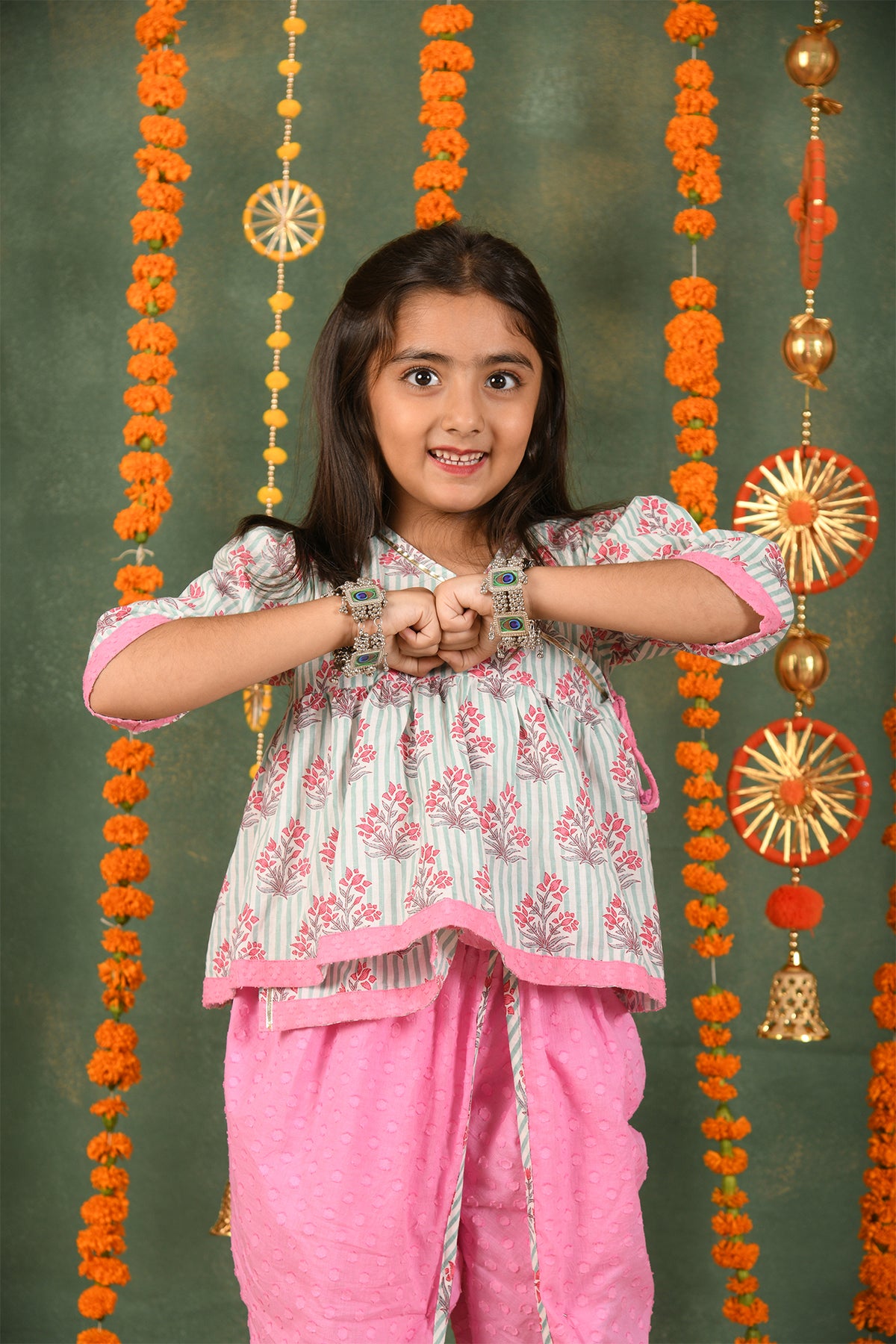 Blush Midow Dhoti Set