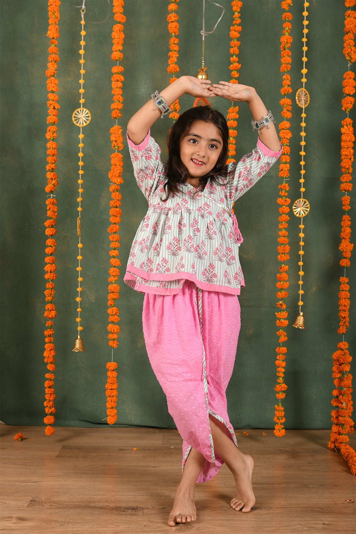 Blush Midow Dhoti Set