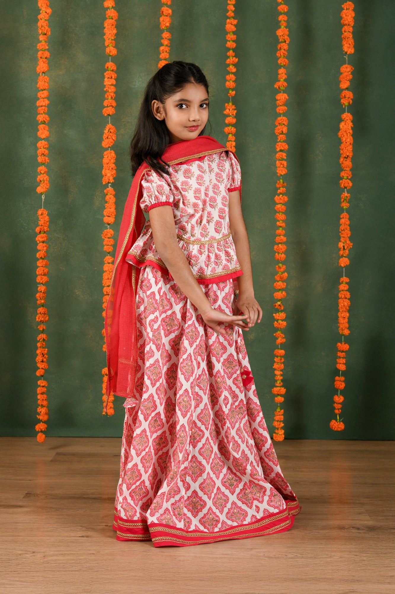 Pink Flora Charm Lehenga Set