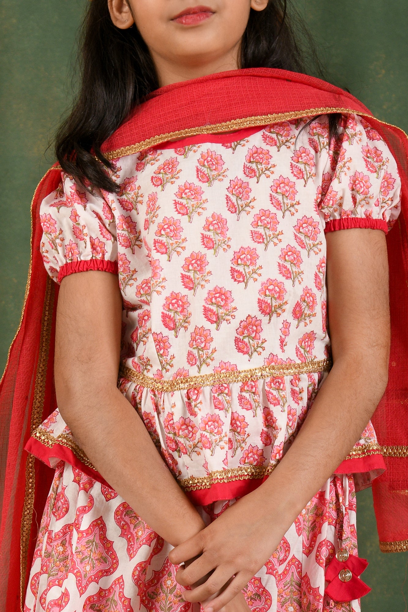 Pink Flora Charm Lehenga Set