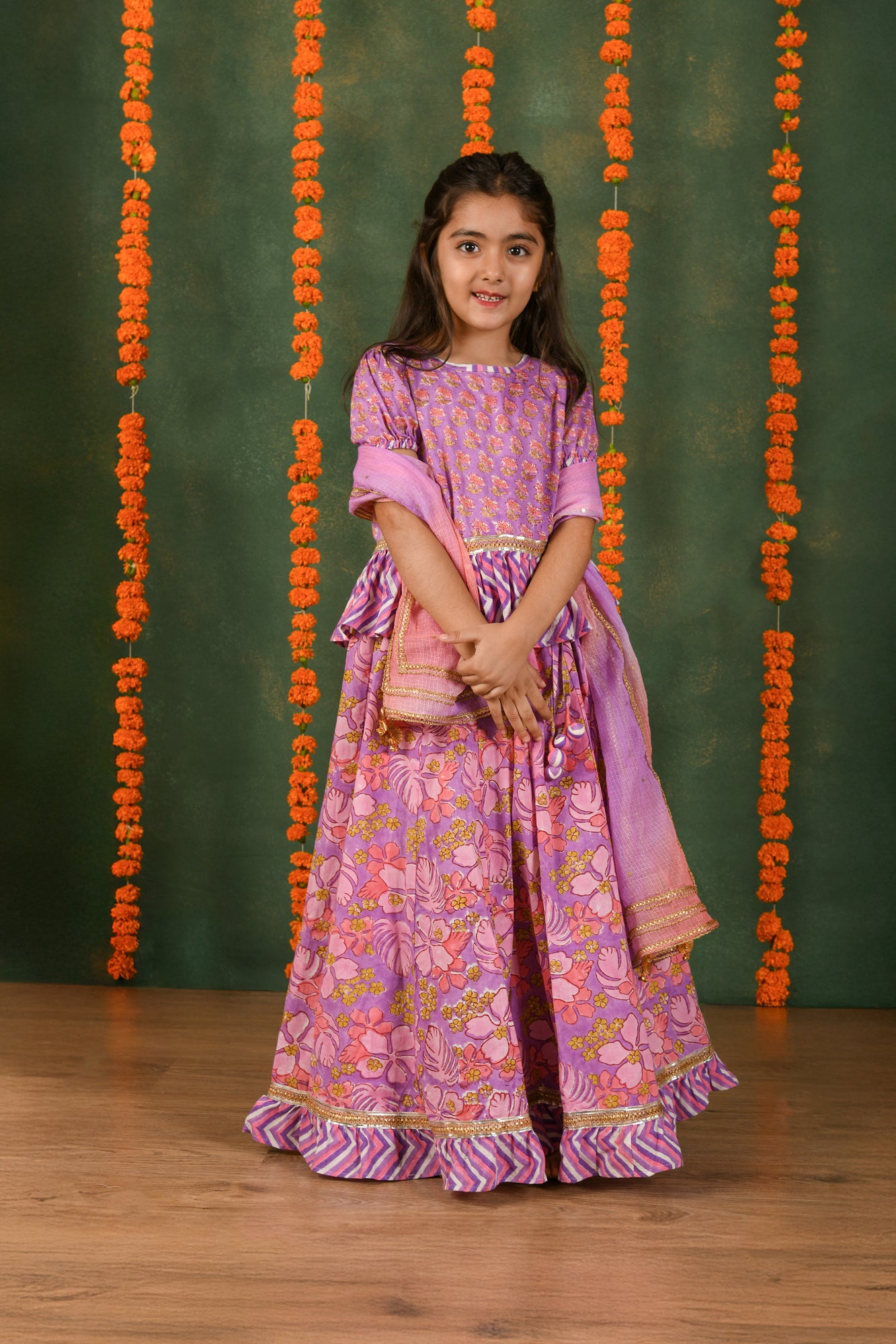 Purple Bloom Charm Lehenga Set