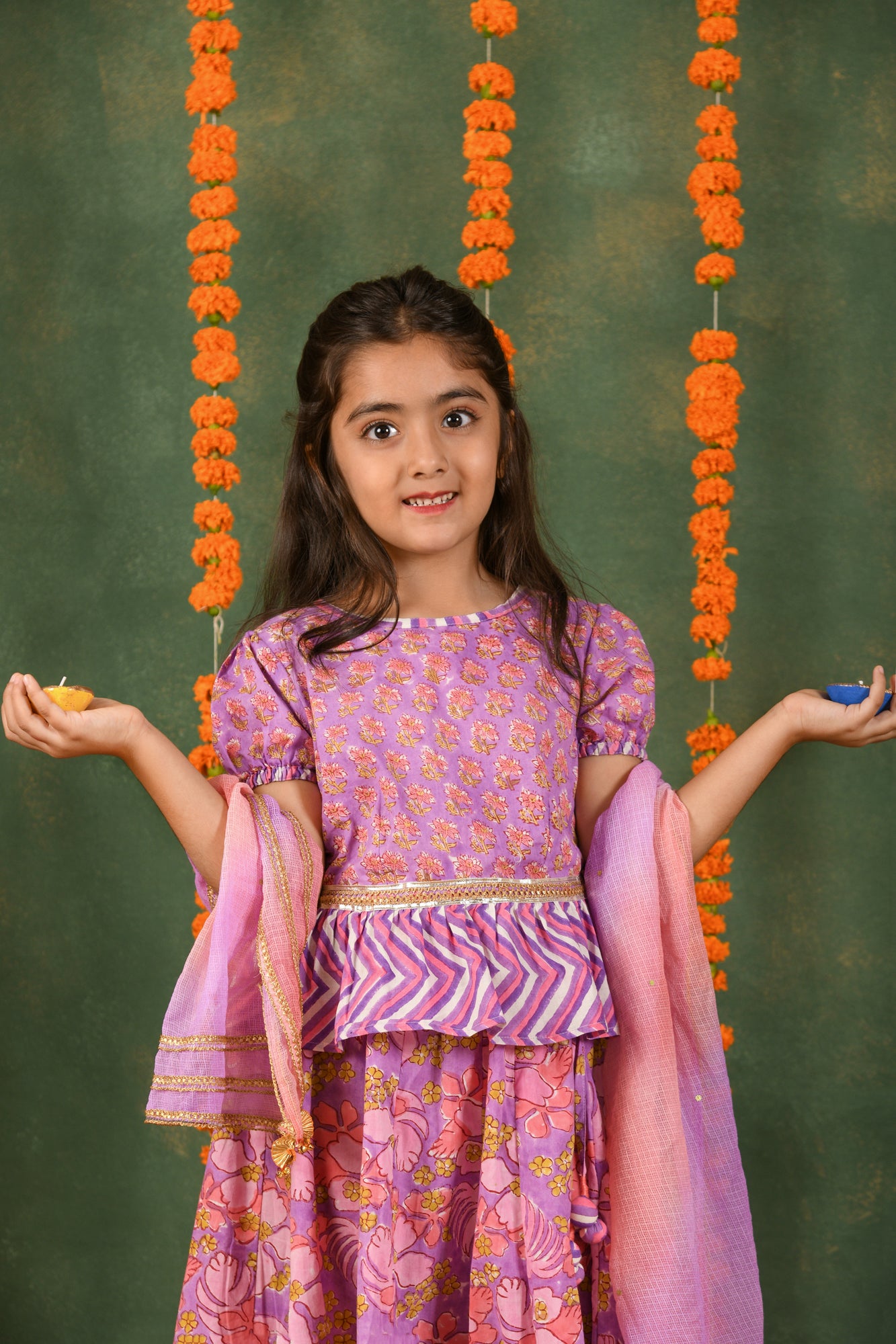 Purple Bloom Charm Lehenga Set
