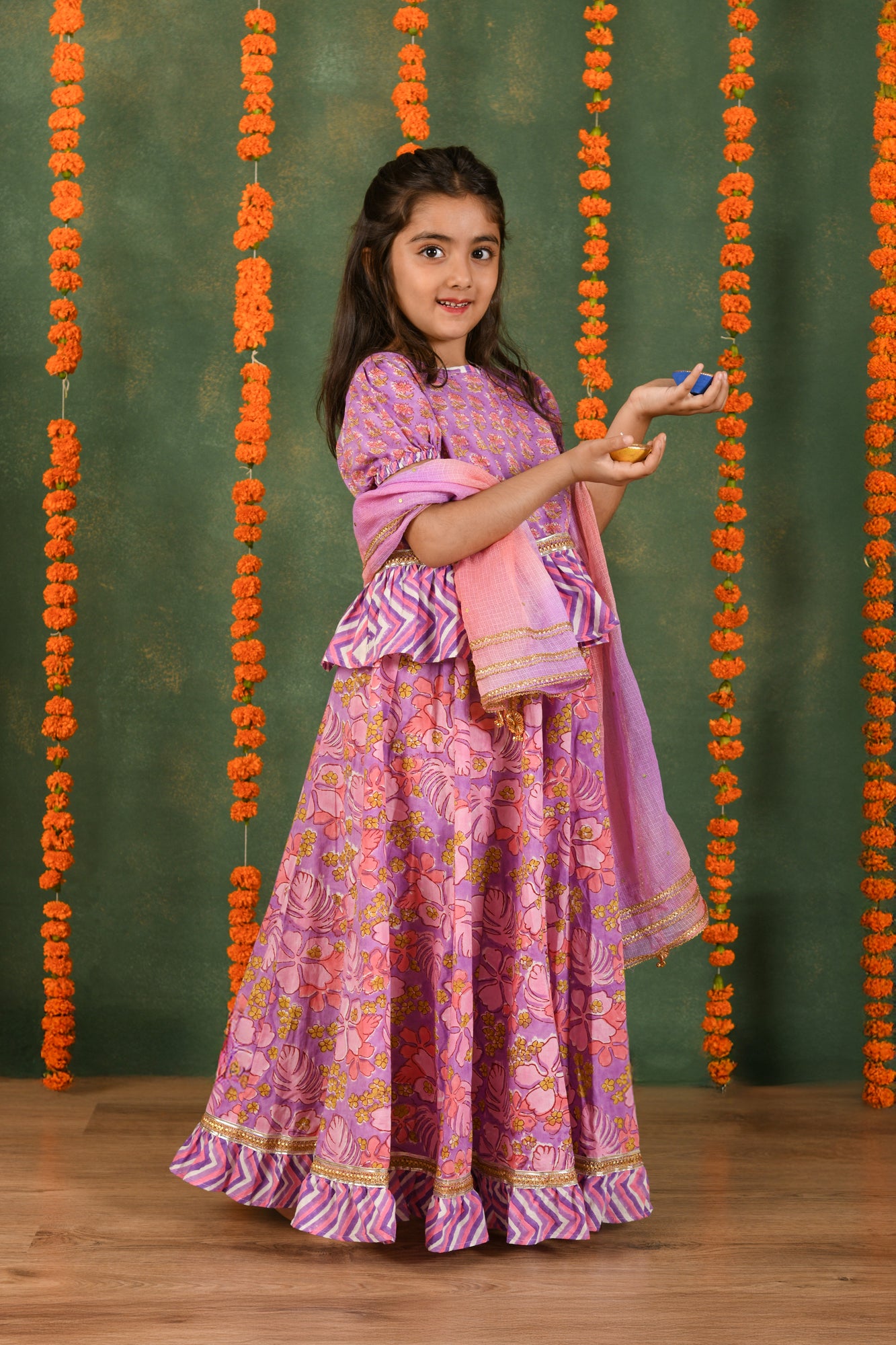 Purple Bloom Charm Lehenga Set