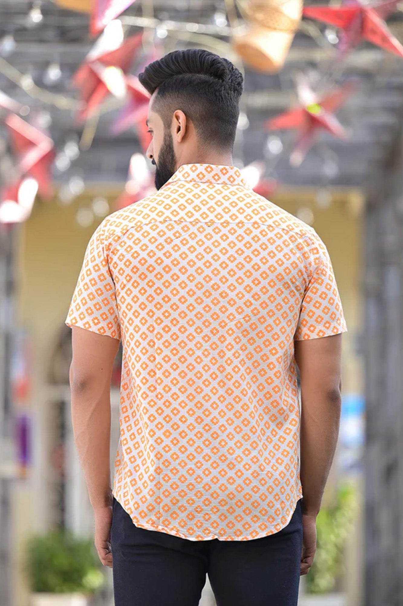 Shirt Half Sleeve Moroccan Yellow