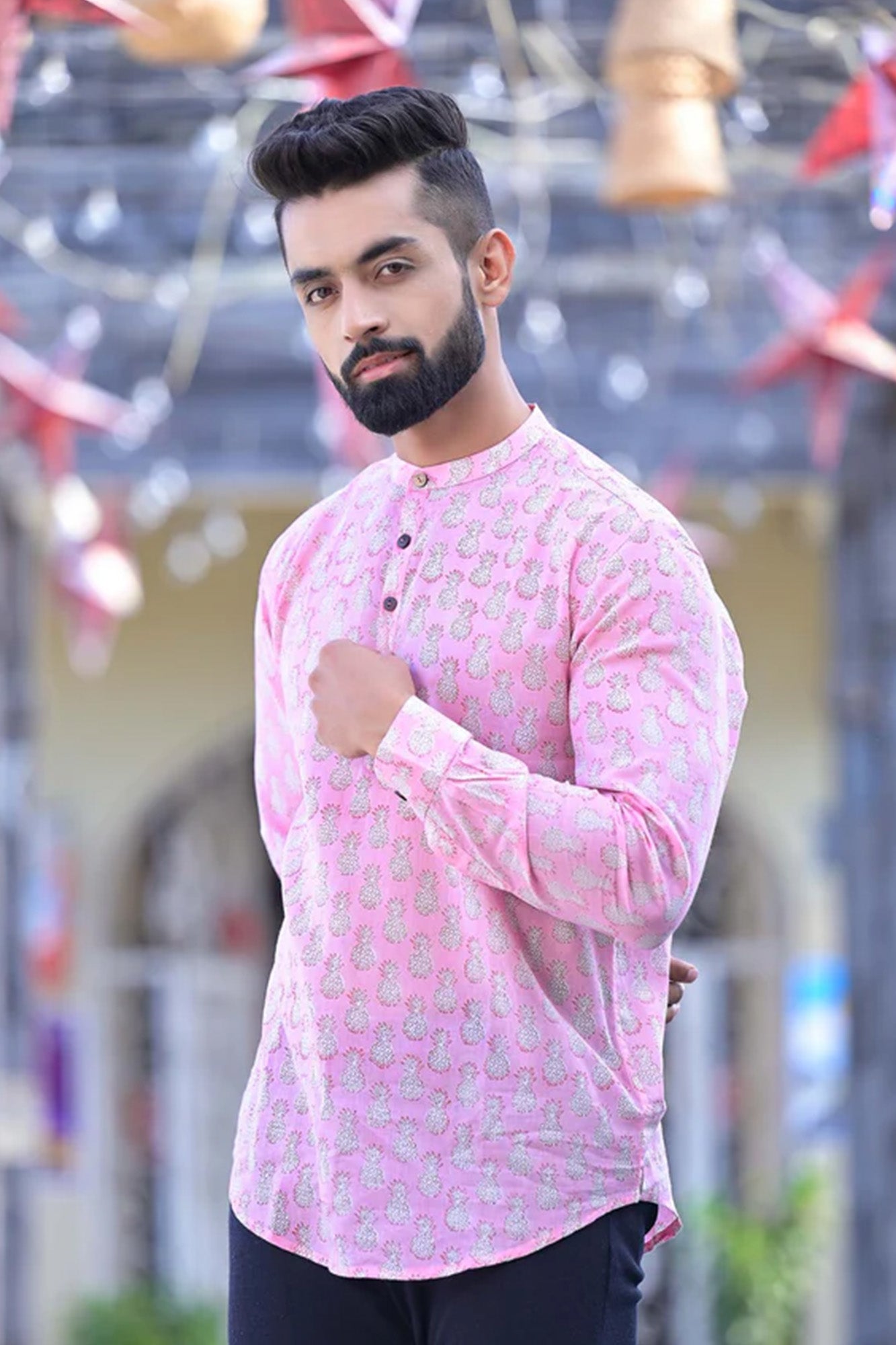 Pink Pineapple Full Sleeve Shirt