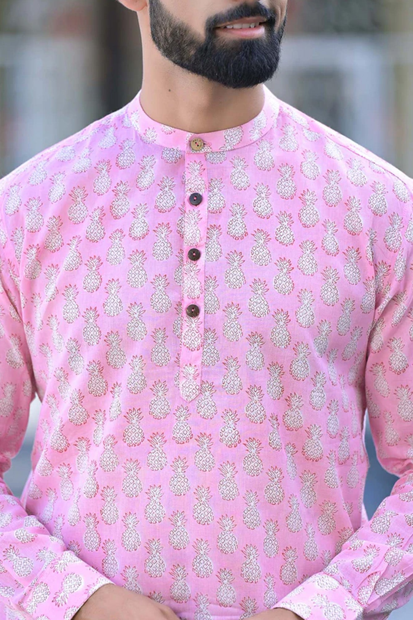Pink Pineapple Full Sleeve Shirt
