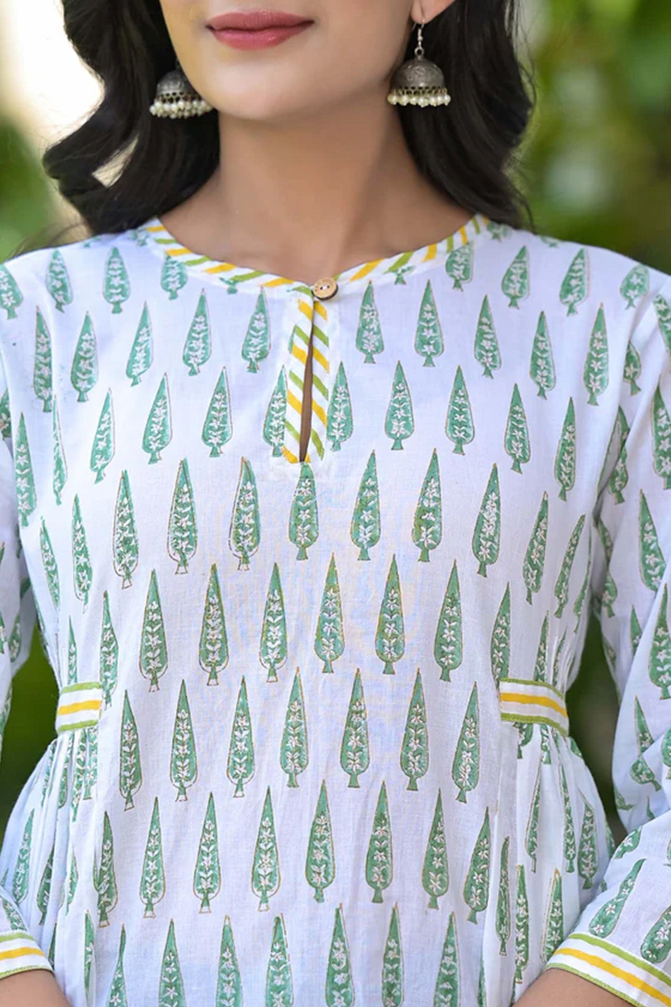 Women Bhopali Top Rozana Green