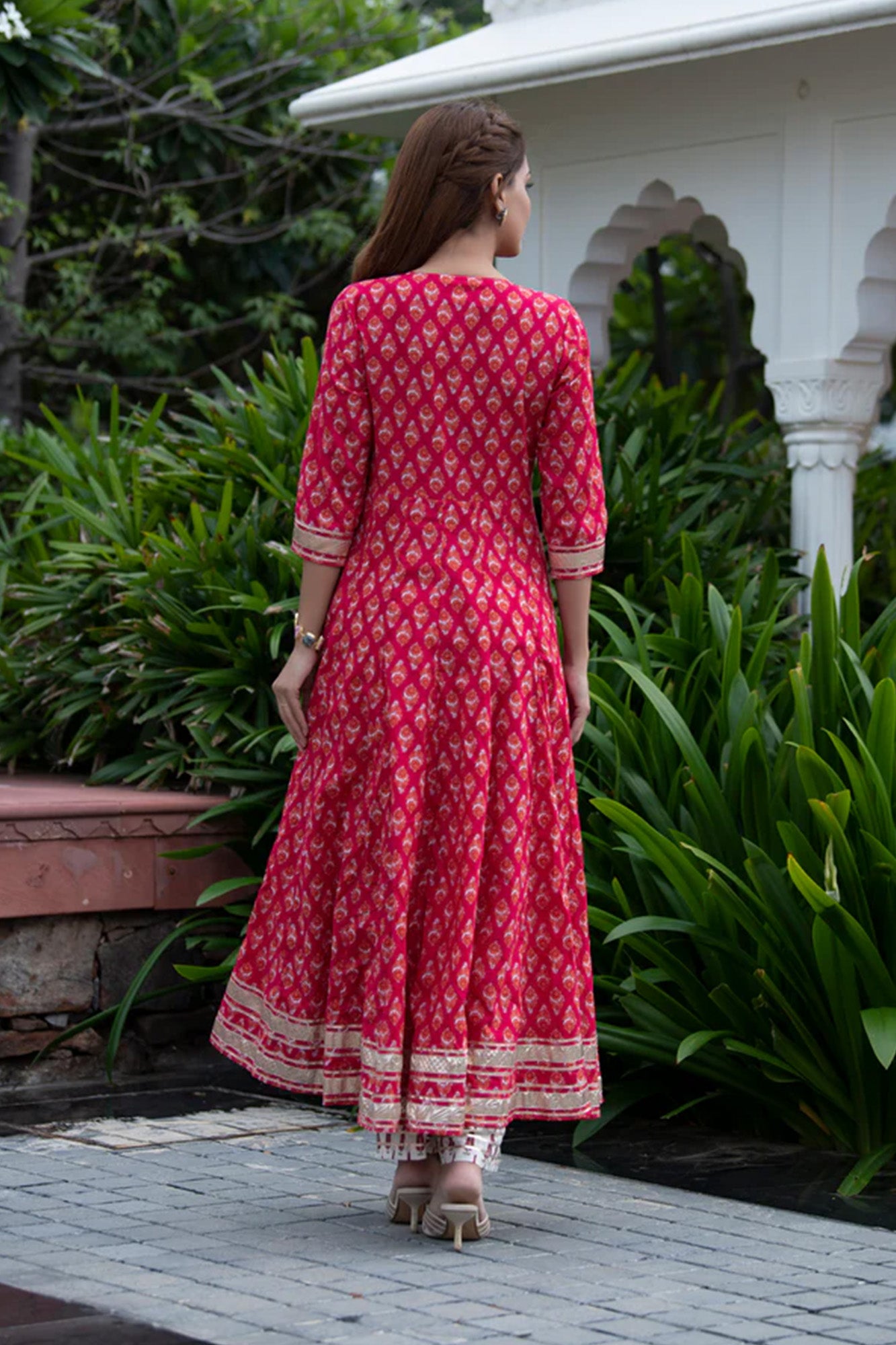 Kurta Pink Printed