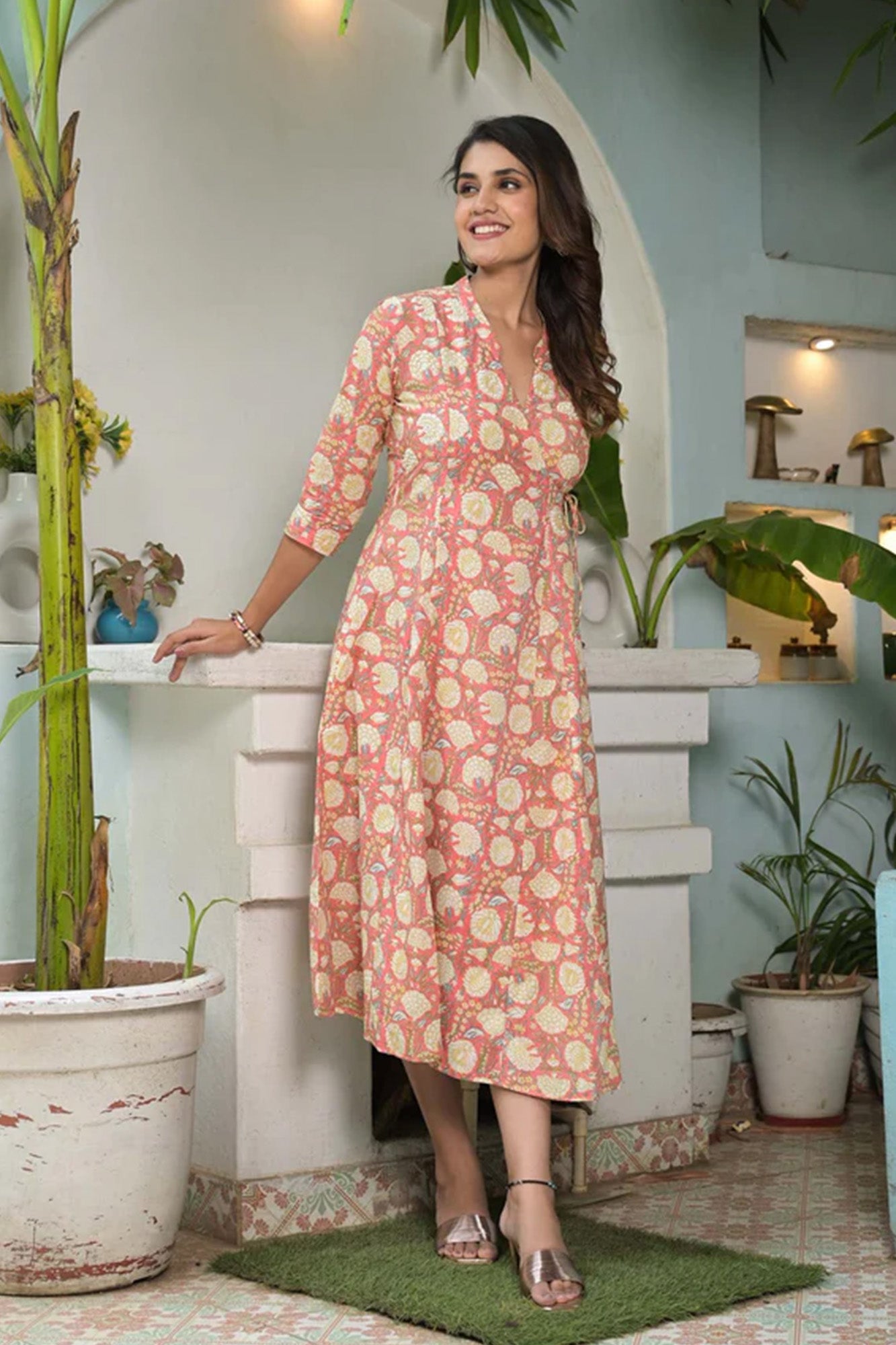 Afsana Angrakha Lotus Dress