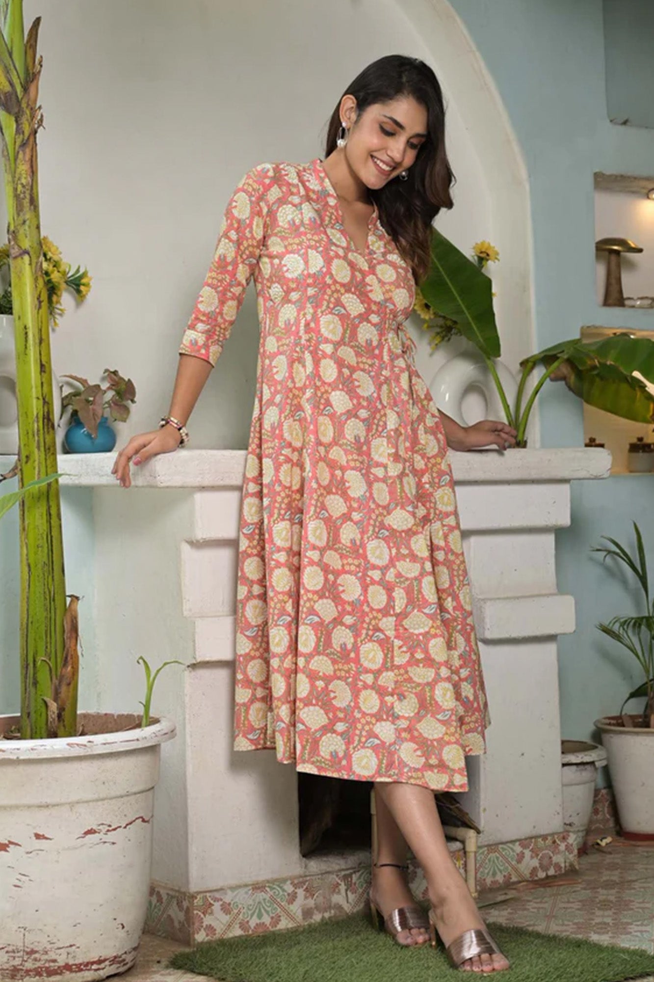 Afsana Angrakha Lotus Dress