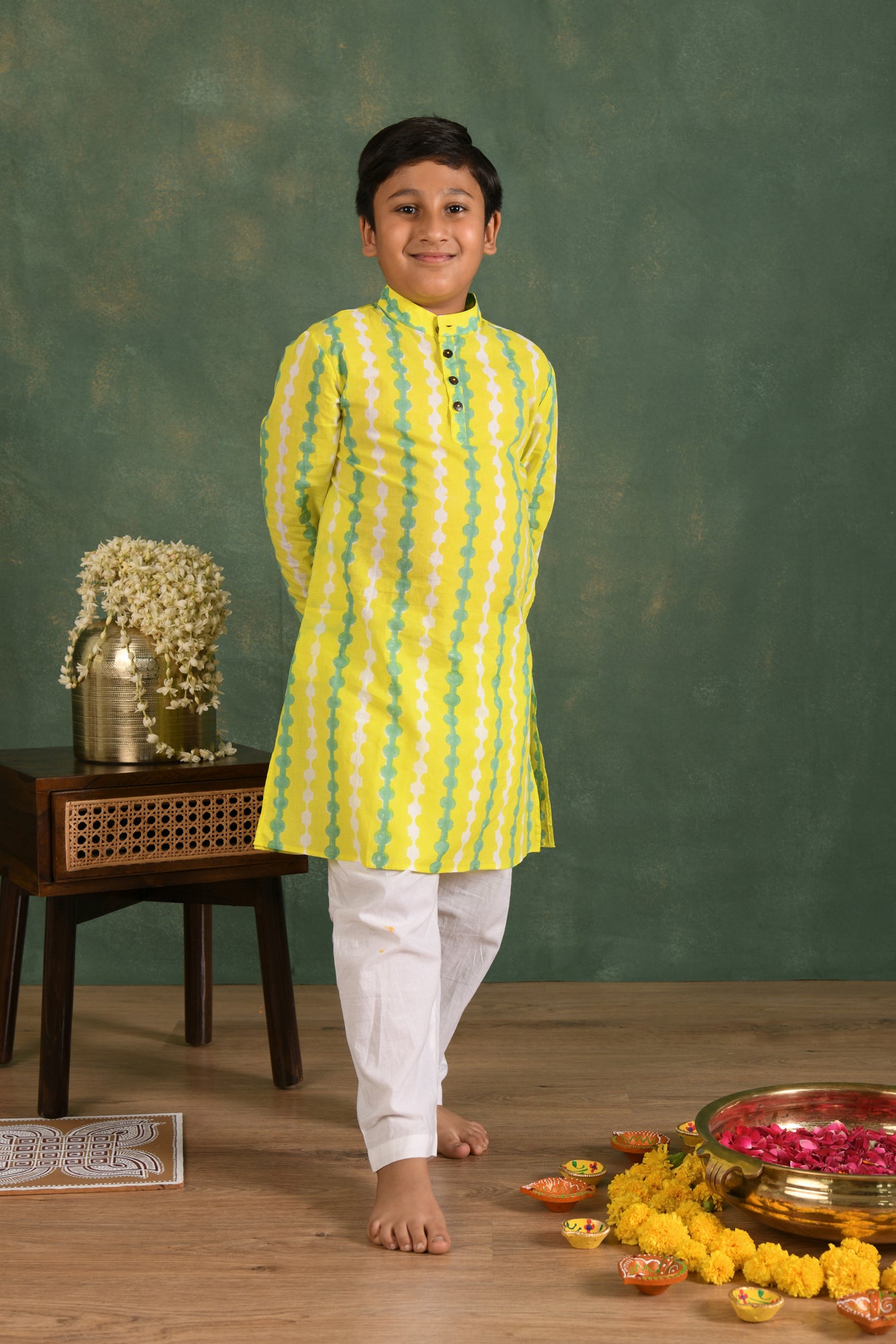 Lime Breeze Kurta