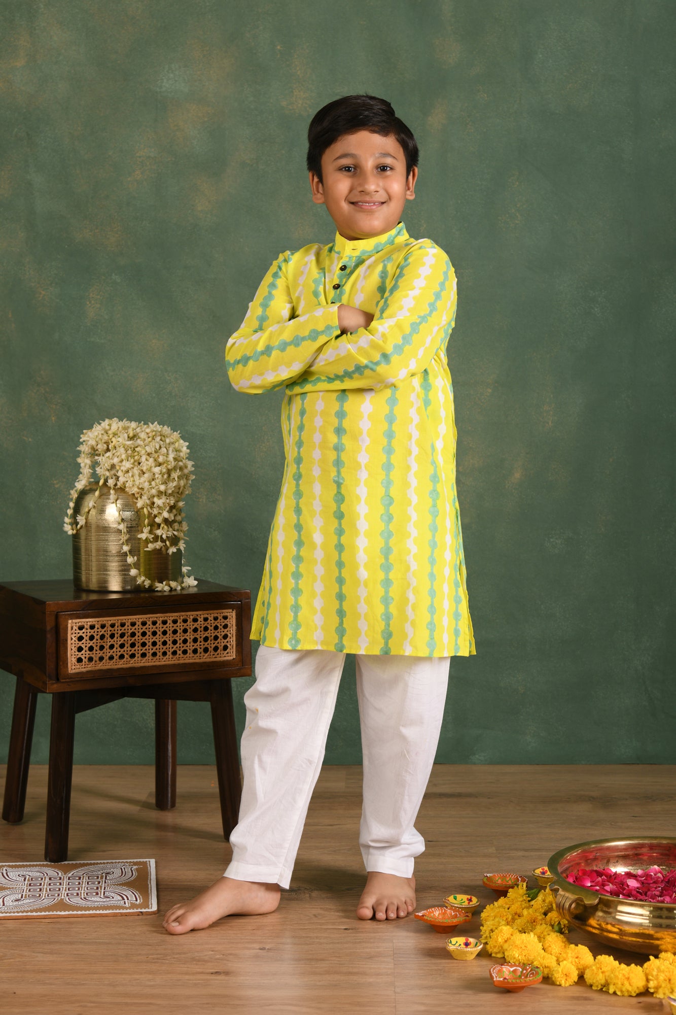 Lime Breeze Kurta