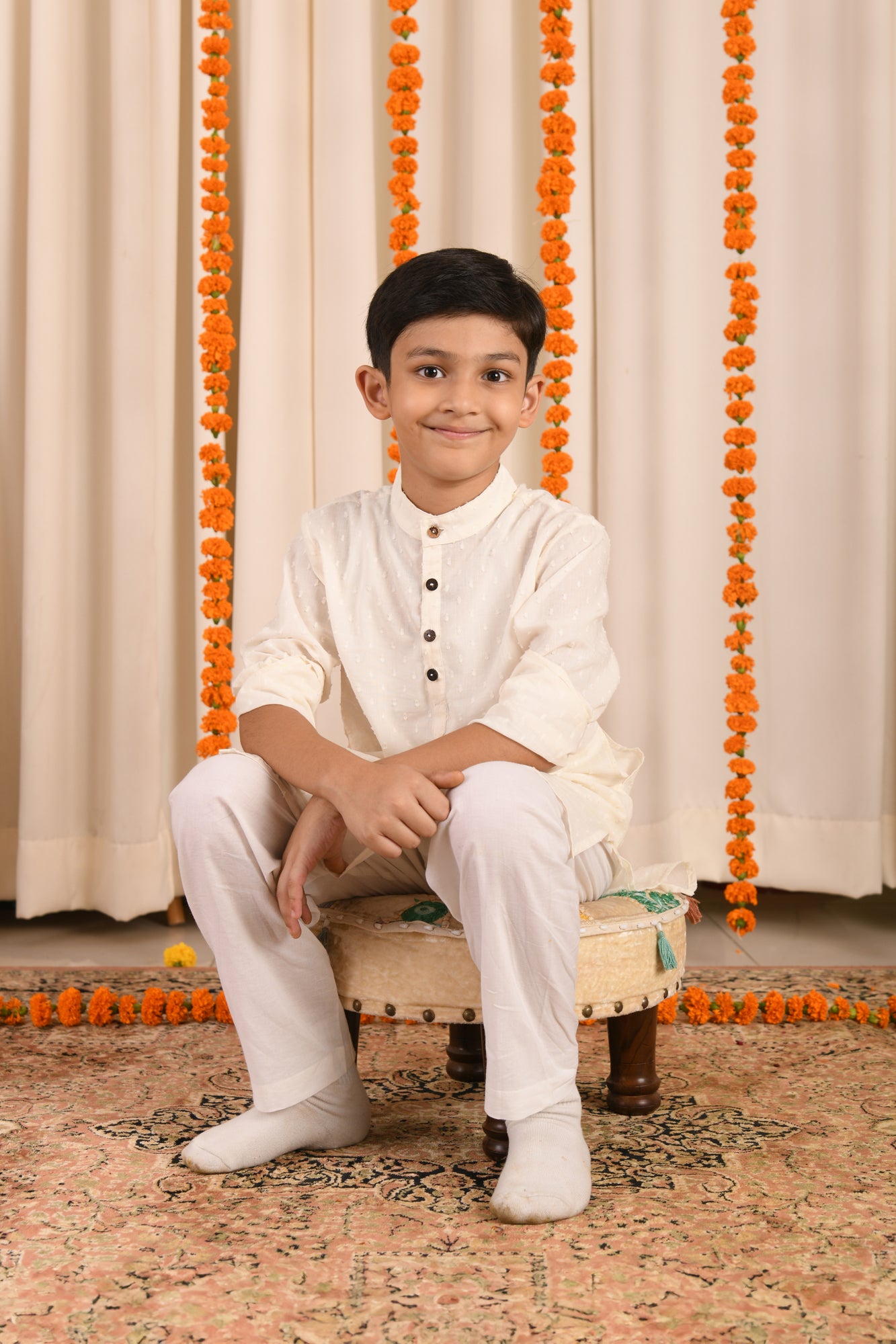 White Dobby Kurta
