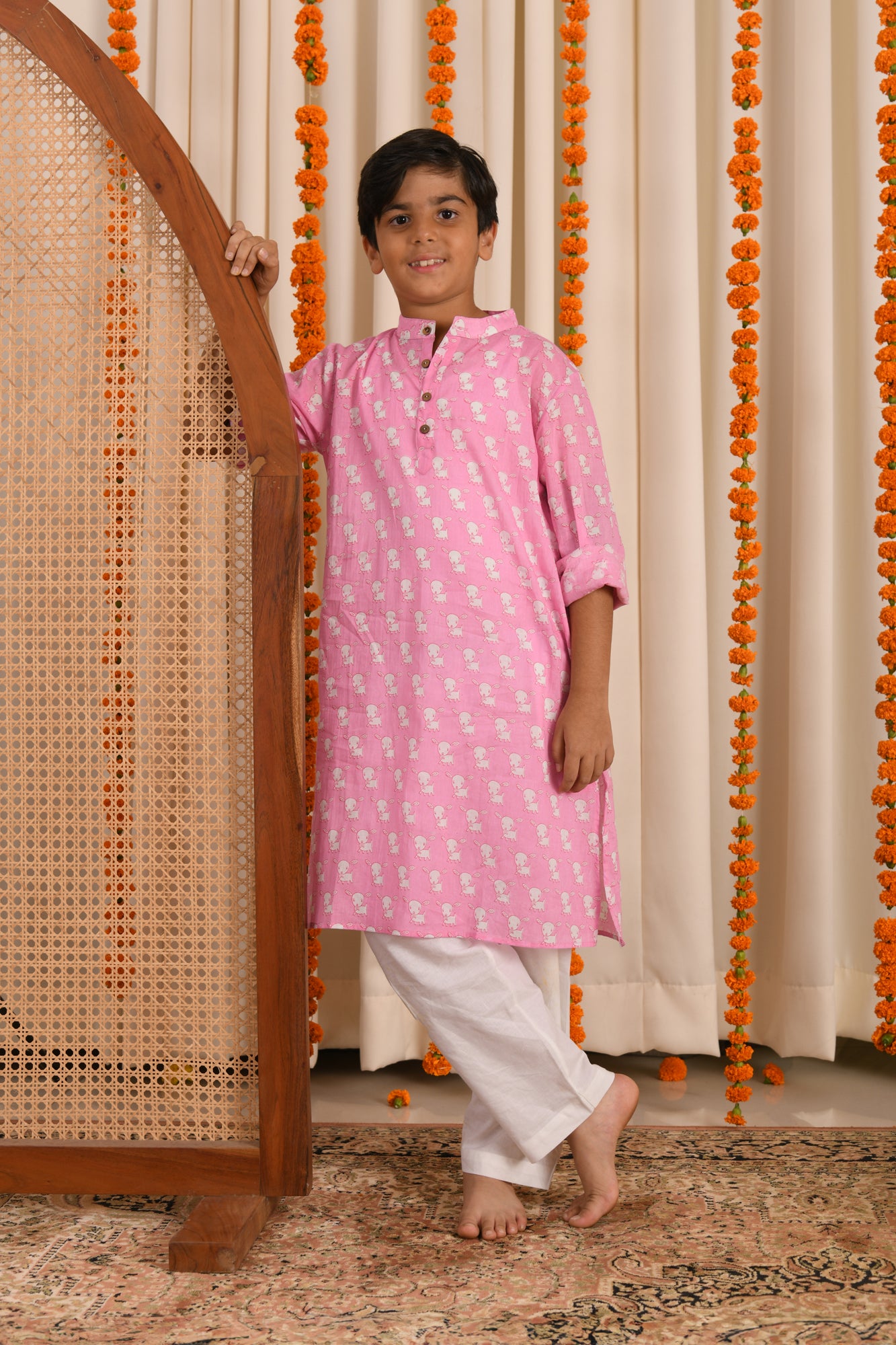 Pink Bunny Boy Kurta